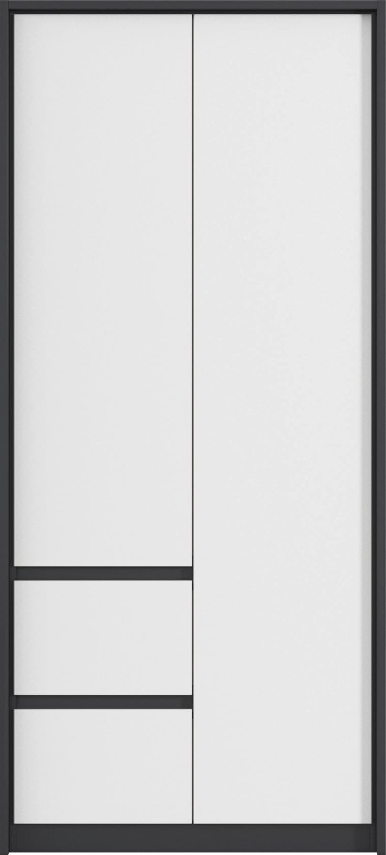 rauch Drehtürenschrank »Mainz mit Passepartout« optional mit Beleuchtung, Außentüren mit Push-to-Open Funktion