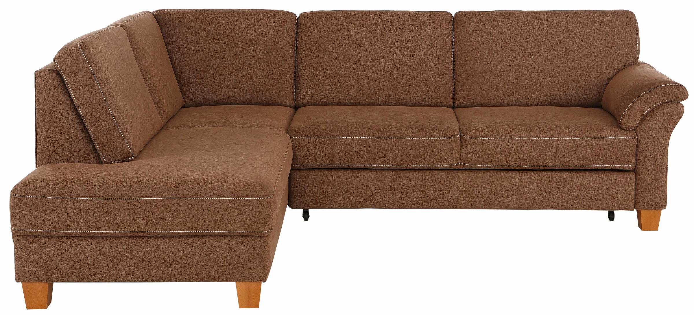 Home affaire Ecksofa »Borkum L-Form«, mit Federkern, wahlweise mit Bettfunktion