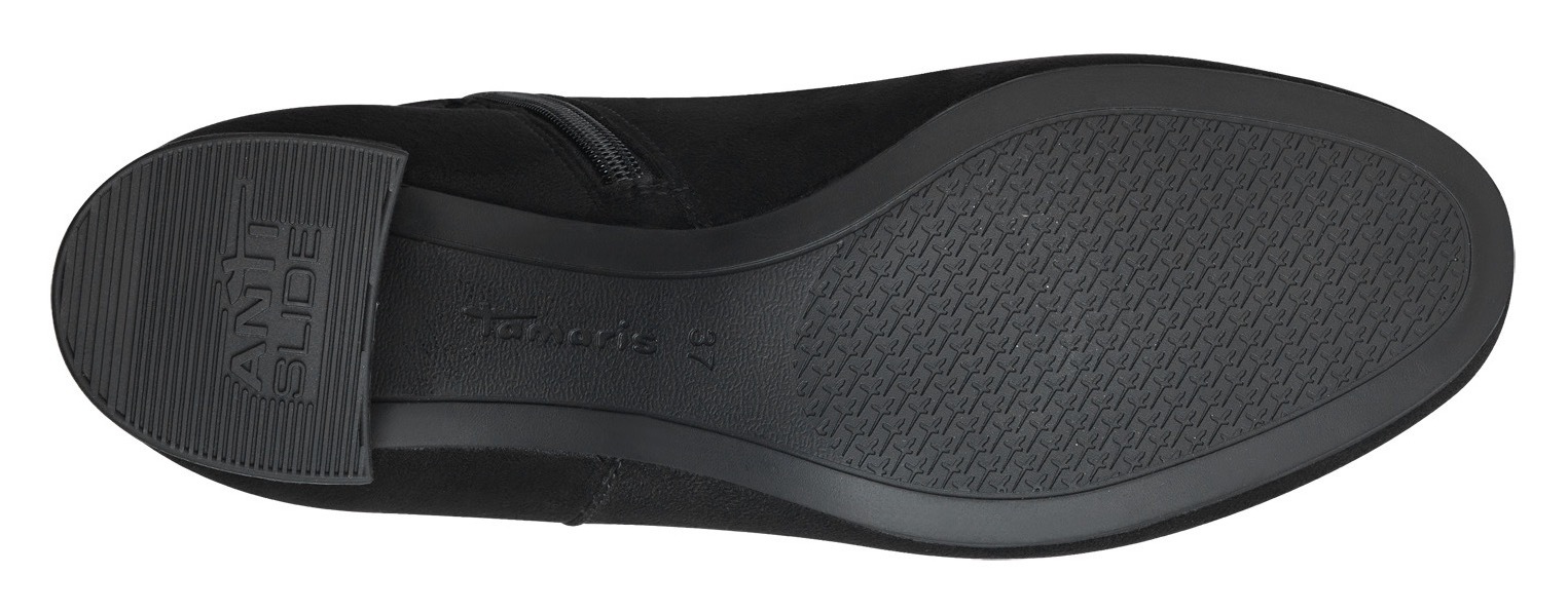 Tamaris Stiefelette, Blockabsatz, Businessschuh mit praktischem Innenreißverschluss