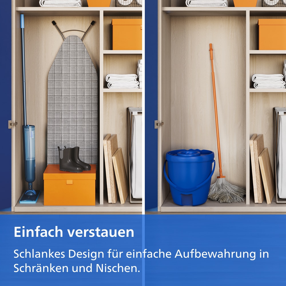Philips Akku-Wischmopp »OneUp elektrischer Wischer 3000 Series XV3101/11« 50 min Akku-Laufzeit, inkl. 2 Pads und 40 ml Reiniger