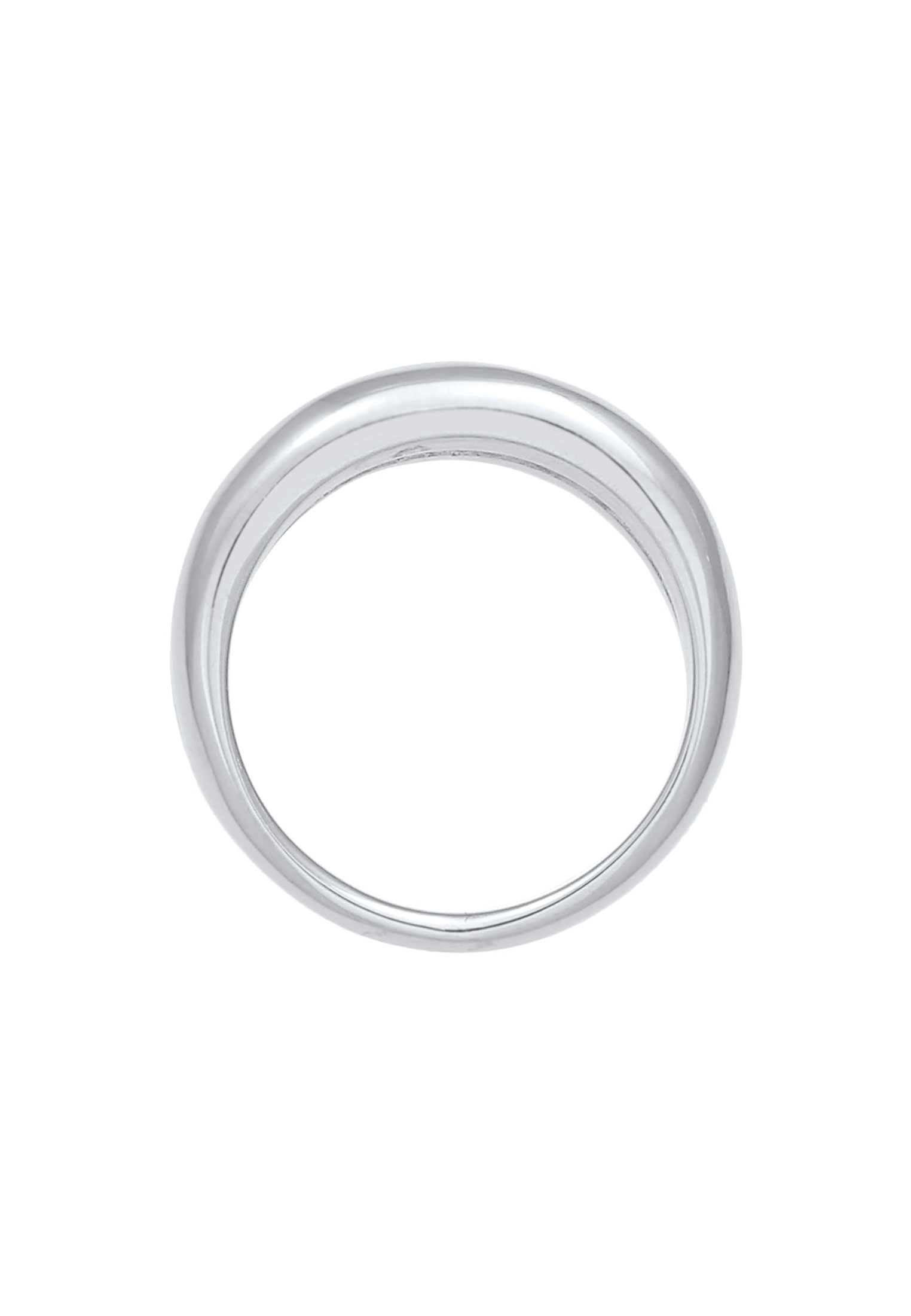 Elli Premium Silberring »Ring Bandring Doppelt Stacking Look Basic 925 Silber«