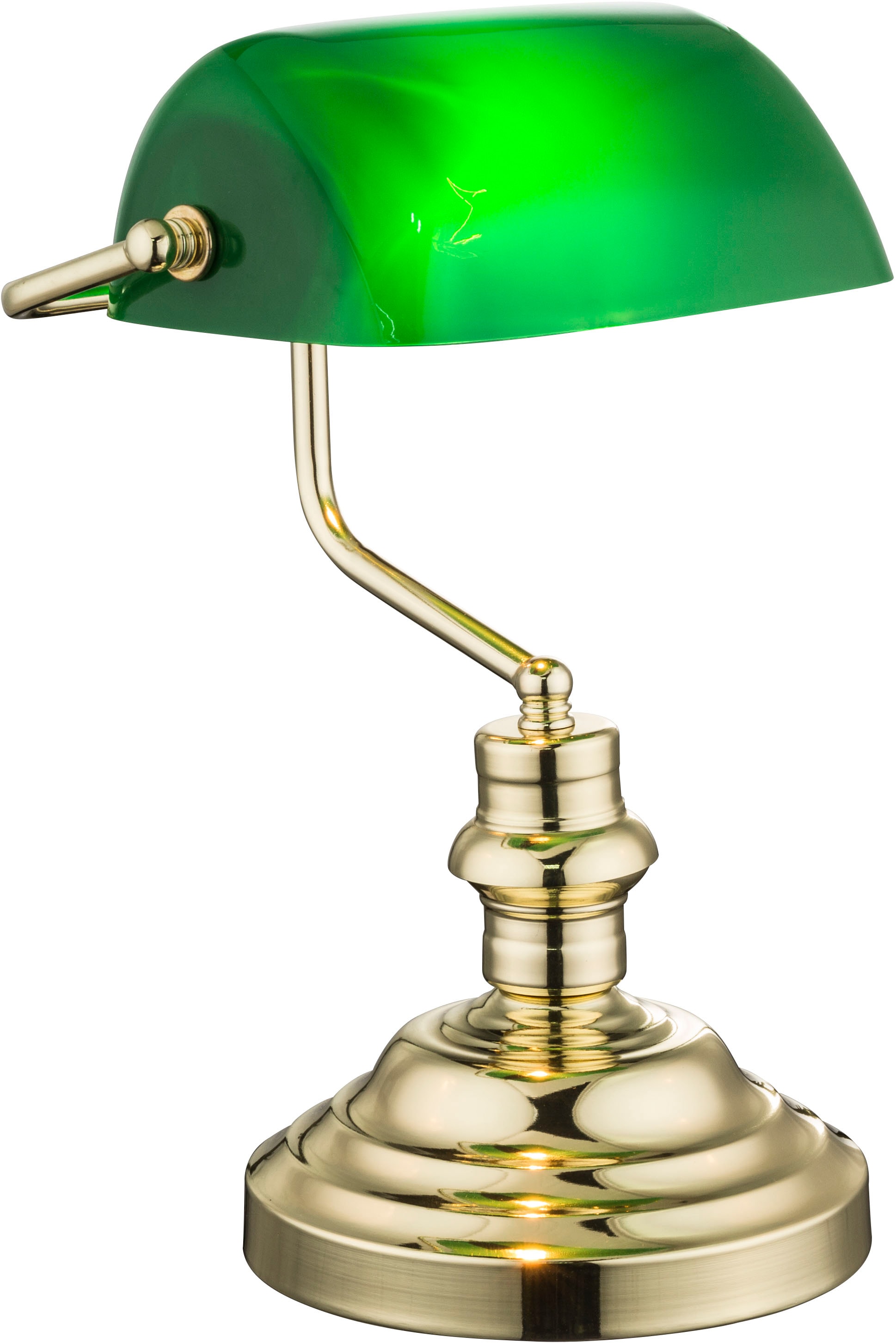 GLOBO LIGHTING Schreibtischlampe »ANTIQUE« E27 1 Stk. Klassische Schreibtischleuchte, Antik-look Tischleuchte, Bankerlamp