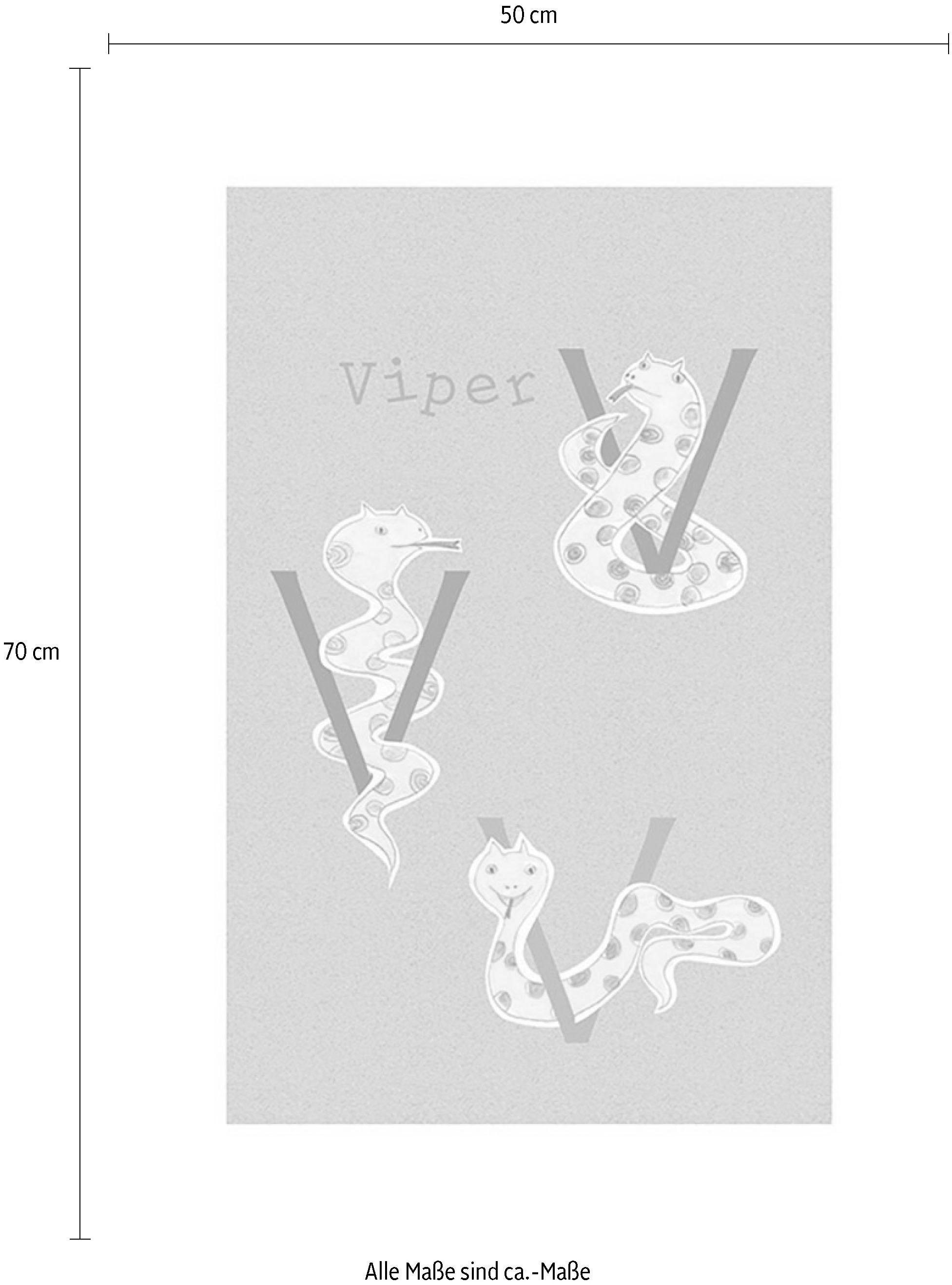 Komar Bild »ABC Animal V« Buchstaben 1 Stk. tlg. Wandbild zur Dekoration - ohne Rahmen