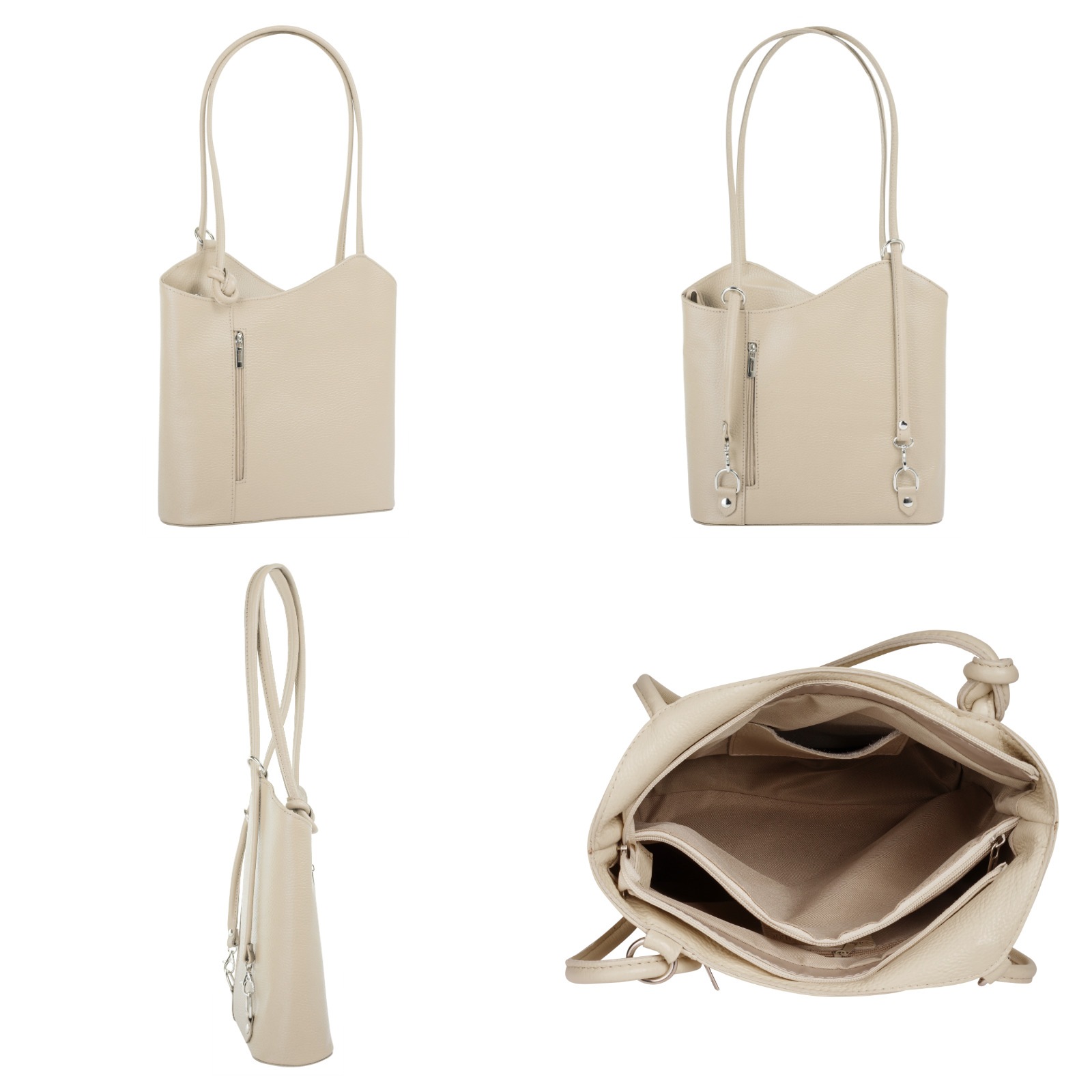 Cluty Cityrucksack, echt Leder, Made in Italy