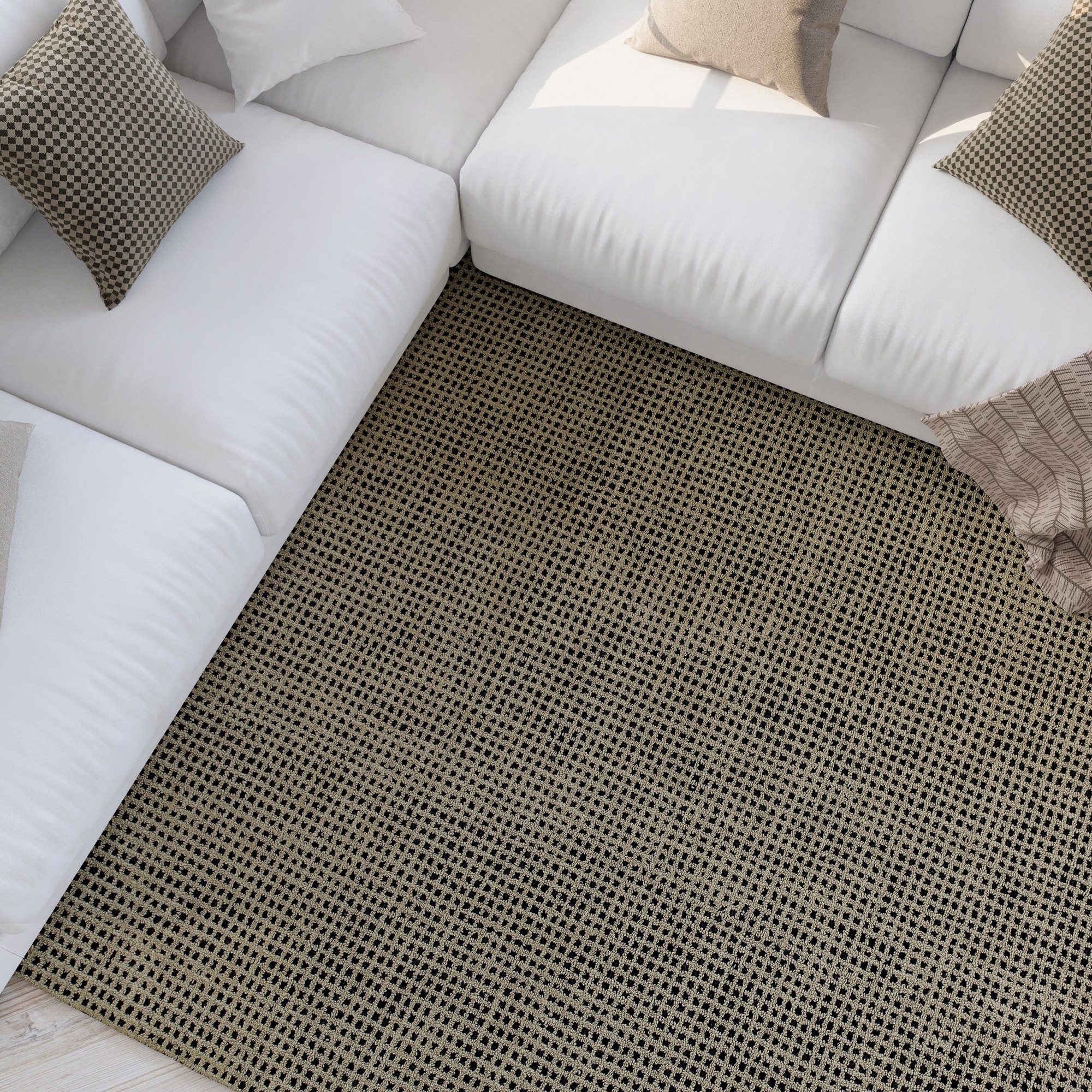 Wecon home Teppich »Hamptons TWENTYNINE«, rechteckig, 10 mm Höhe, Läufer, Kurzflor, Wohnzimmer, Schlafzimmer, elegant, robust, Karo