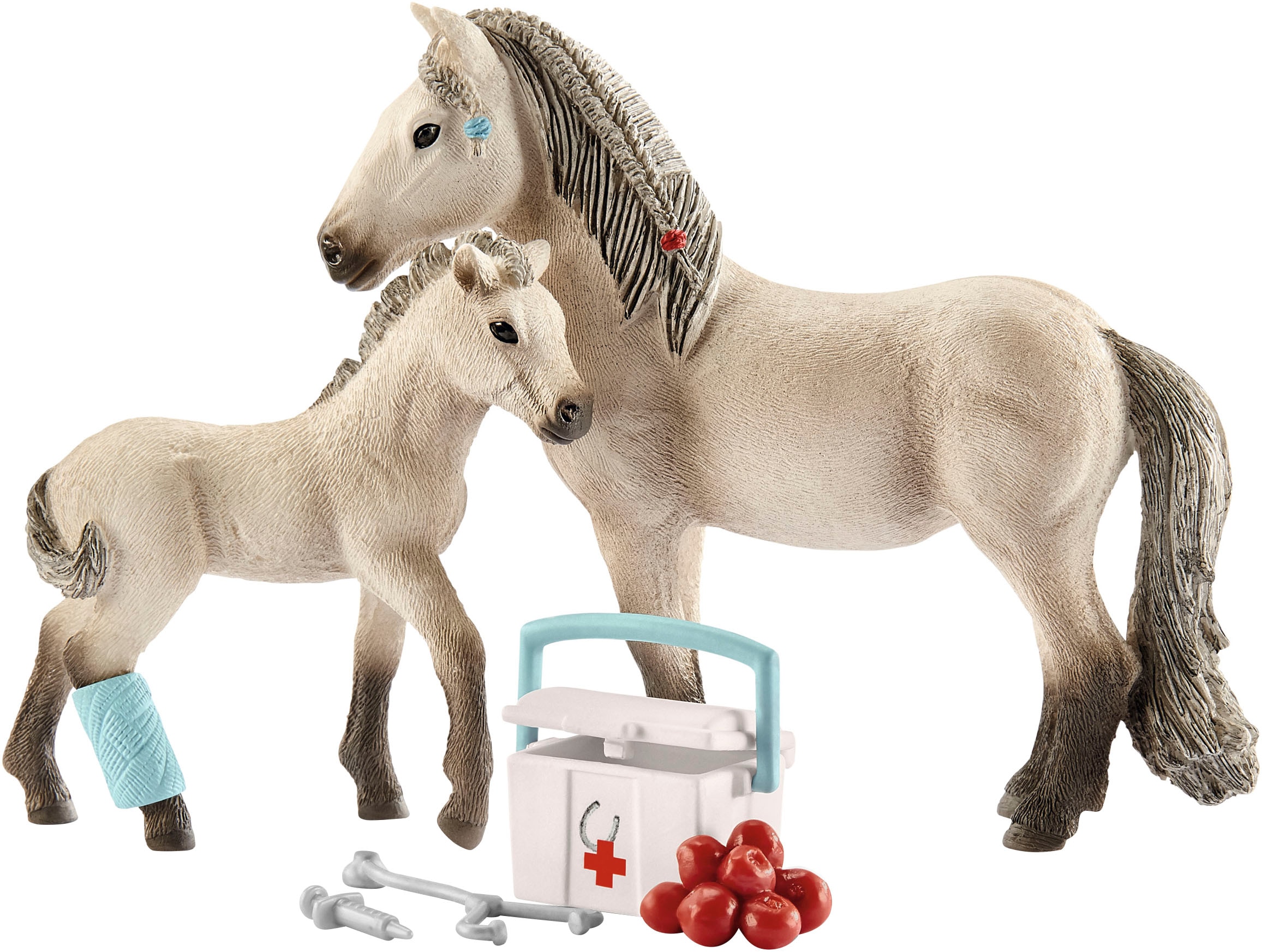 Schleich® Spielwelt »HORSE CLUB Set: Pferdekoppel mit Eingangstor & Hannahs Erste-Hilfe-Set«, (72242) bestehend aus (42430 + 42434)