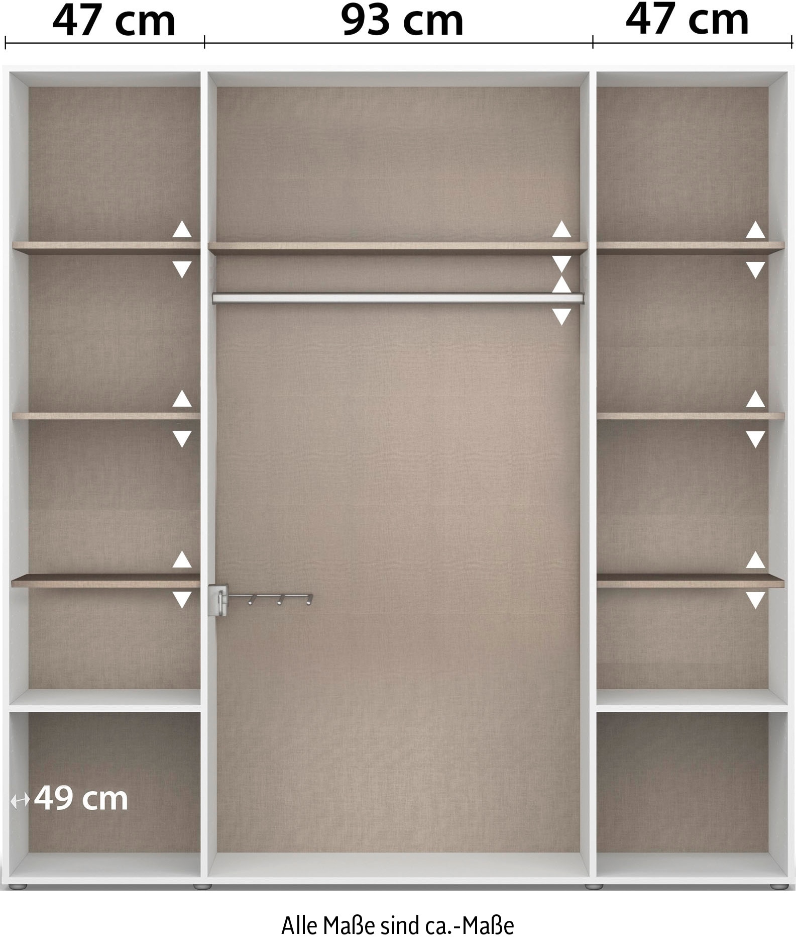 rauch Drehtürenschrank »Voyager, Kleiderschrank mit Außenschubkästen, Garderobe«, (in 3 verschiedenen Ausstattungen BASIC/CLASSIC/PREMIUM), Made in Germany