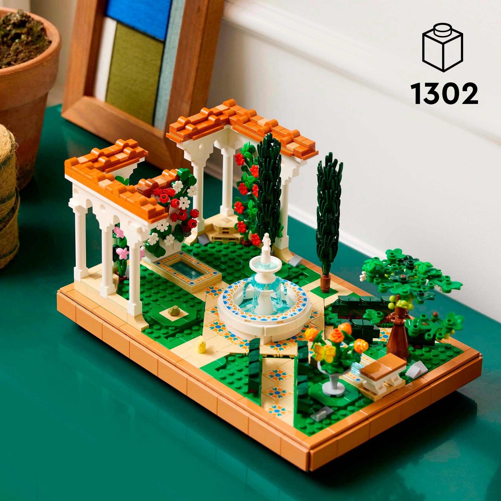 LEGO® Konstruktionsspielsteine »Springbrunnengarten (10359), LEGO Icons«, (1302 St.), Made in Europe