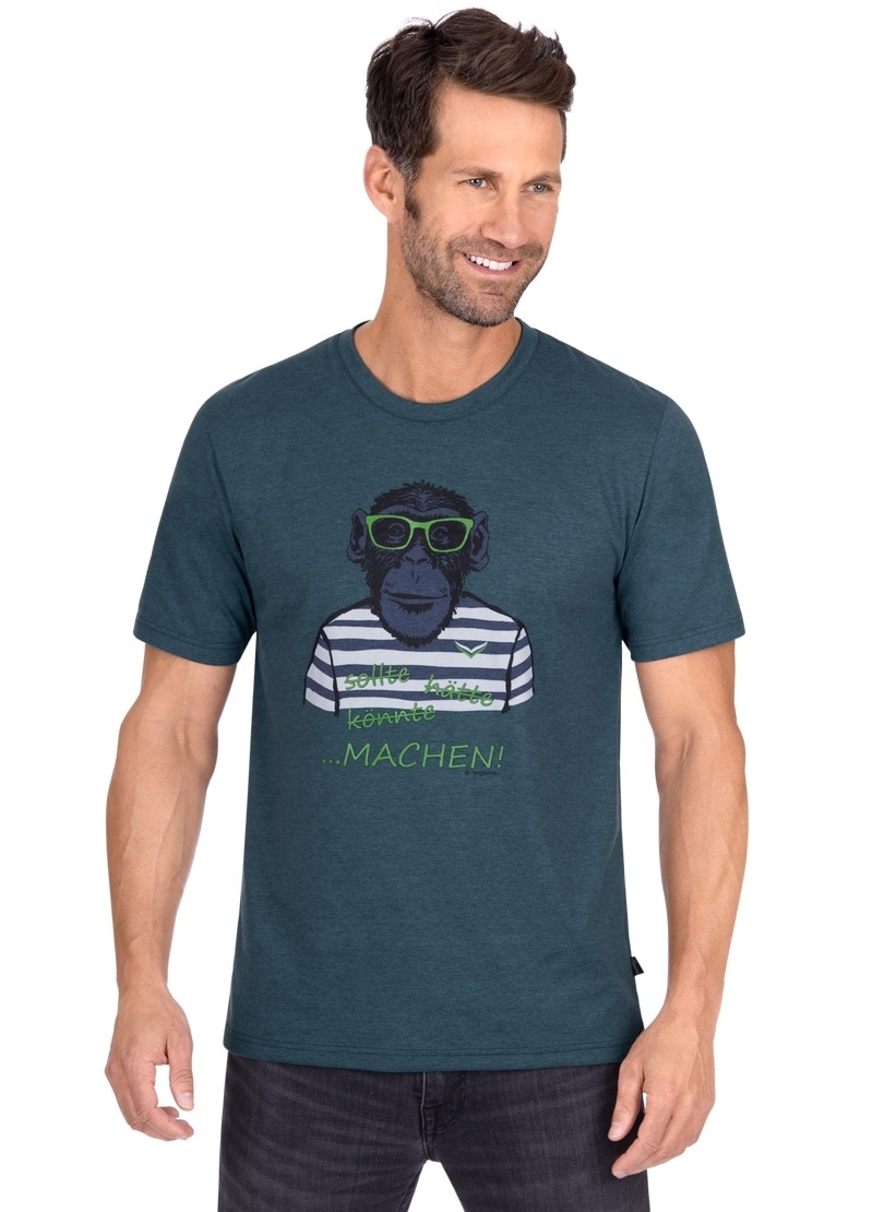 Trigema T-Shirt »TRIGEMA T-Shirt mit bei großem Affen-Aufdruck« ♕