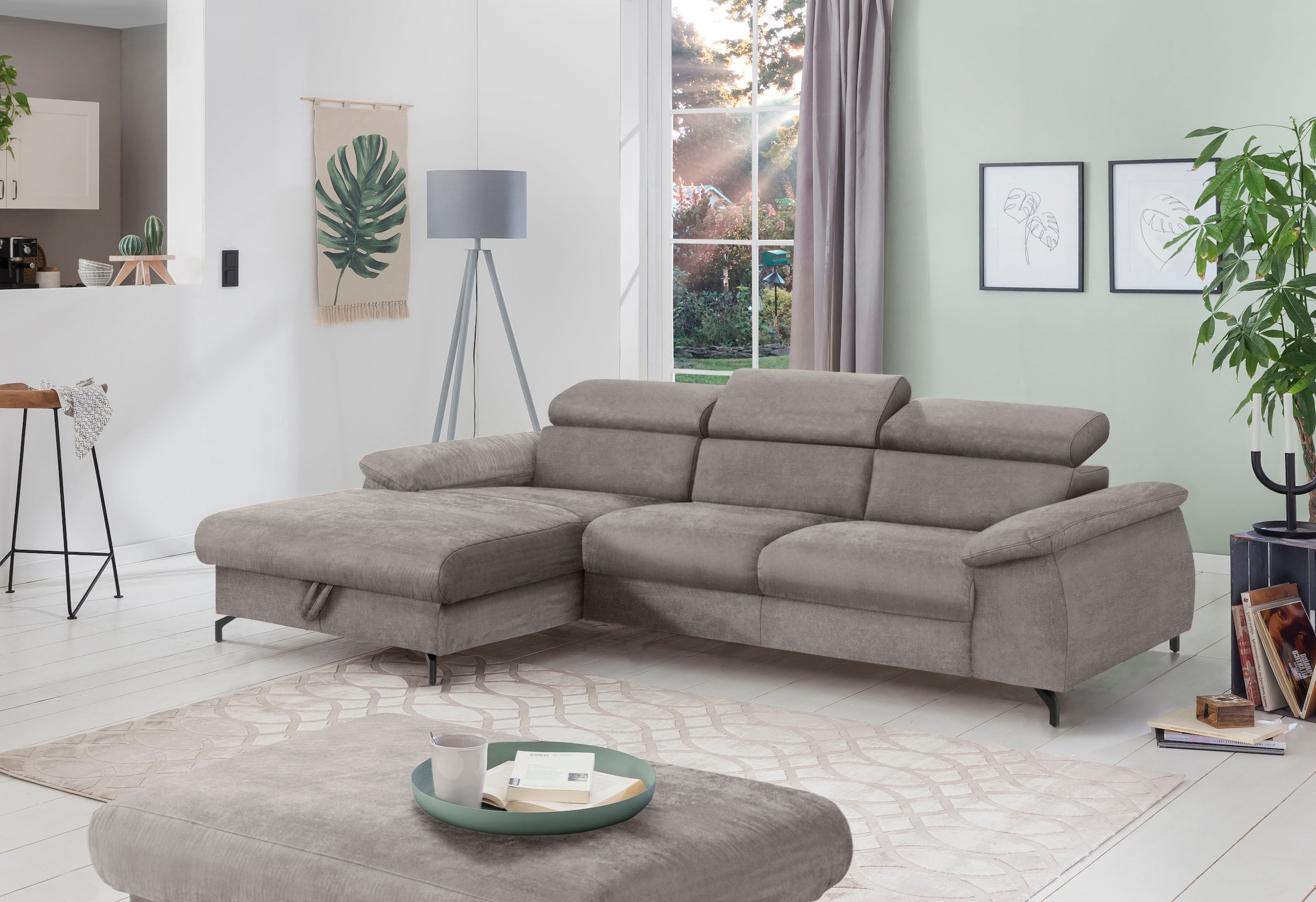 COTTA Ecksofa »Kitty L-Form«, inkl. Kopfteilverstellung, optional mit Bettfunktion u. Bettkasten