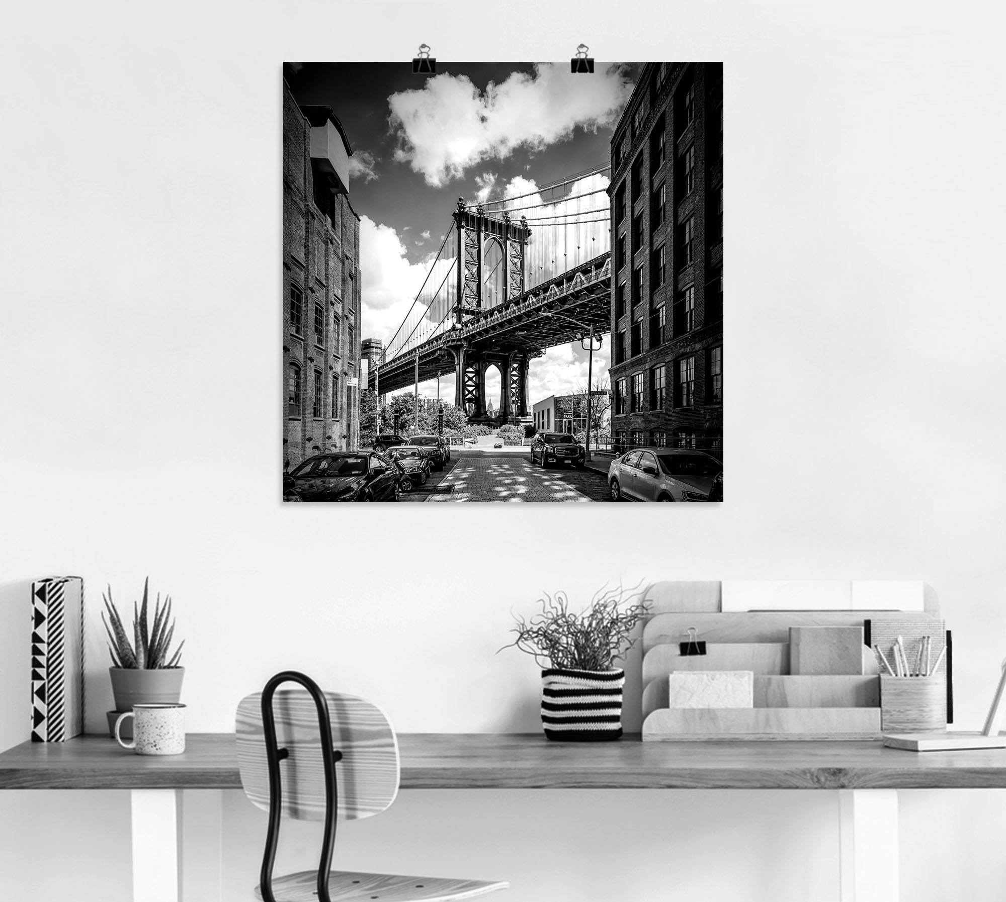 Artland Poster »New York City Manhattan Bridge I«, Amerika, (1 St.), als Alubild, Leinwandbild, Wandaufkleber oder Poster in versch. Größen