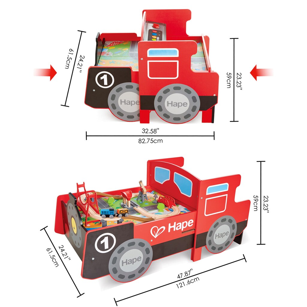 Hape Spieltisch »Aufklappbarer Eisenbahntisch«