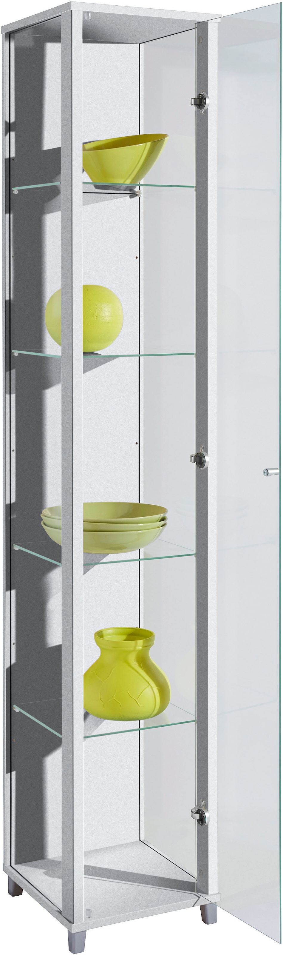 fif möbel Vitrine »OPTIMA Höhe ca. 172 cm« Standvitrine/Glasvitrine 1x Glastür,perfekt für Sammler,Sammlervitrine