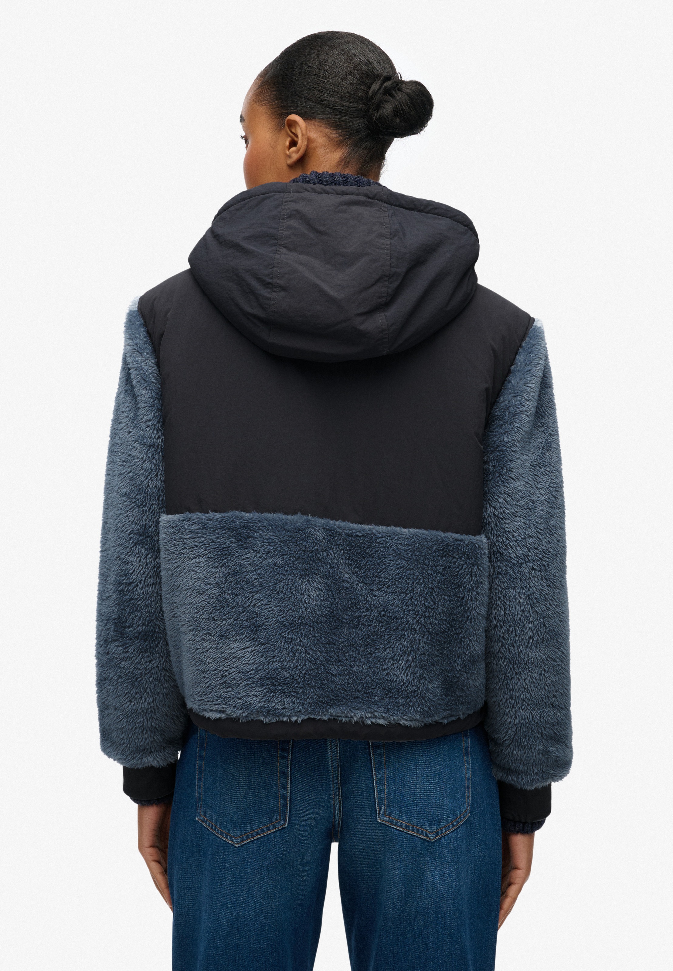 Superdry Hybridjacke »SUPER SOFT HYBRID FULL ZIP« mit Kapuze Kunstfaser, oversize