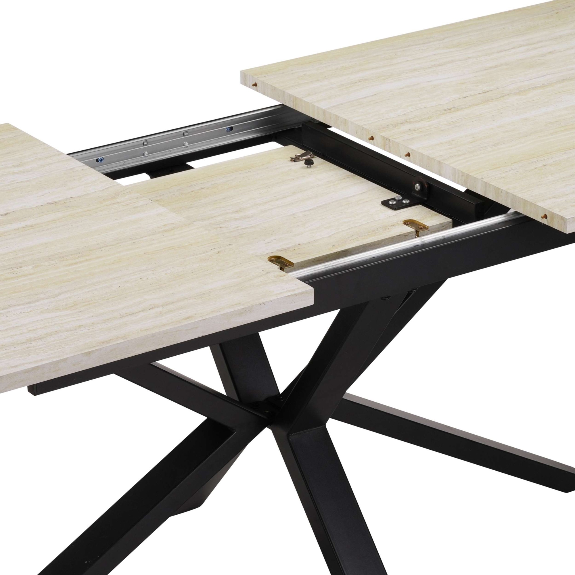 OTTO home Esstisch »Secchia« ausziehbar 160-200 cm, Synchronauszug, inkl Einlegeplatte, Breite 90cm