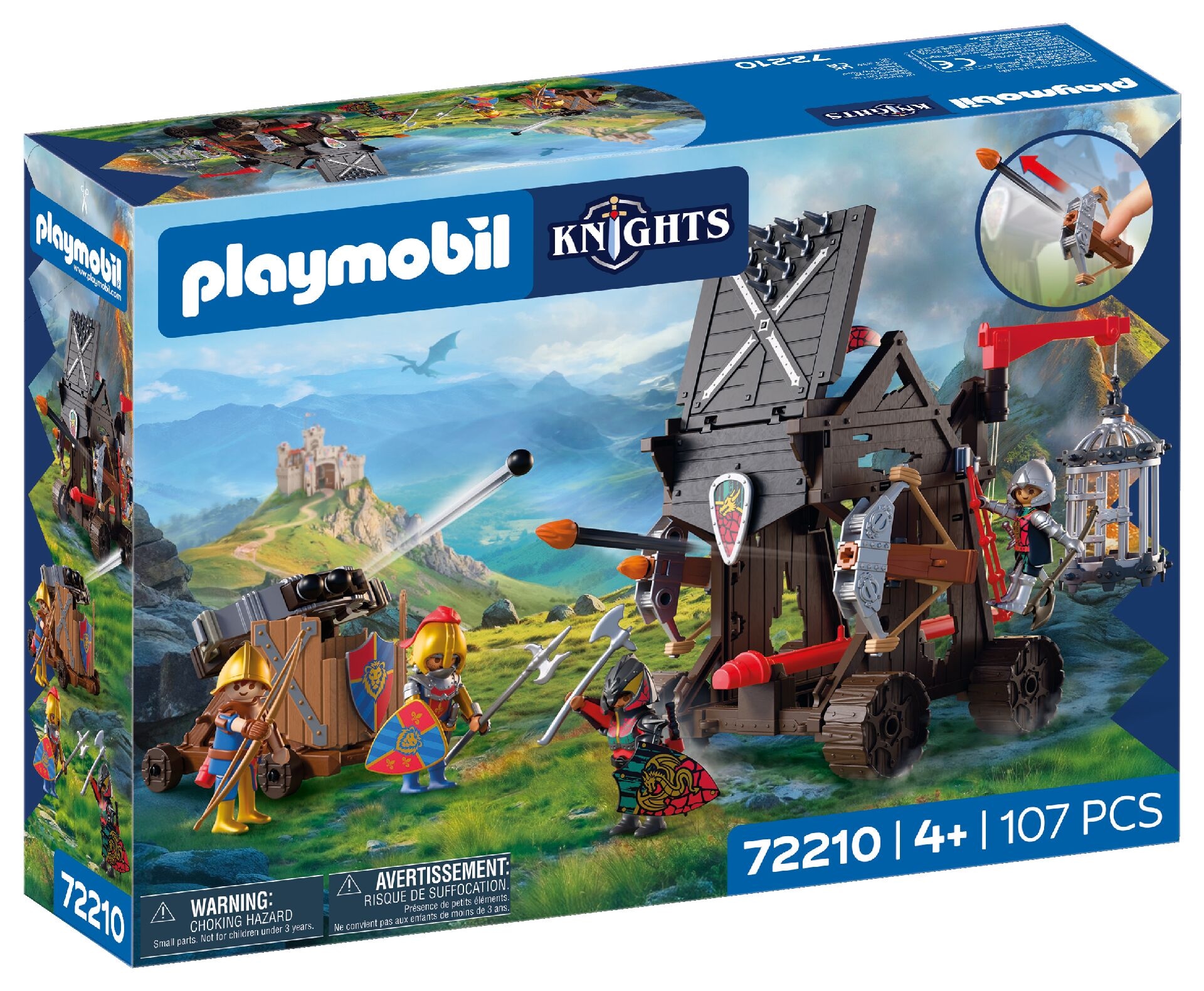 Playmobil® Konstruktions-Spielset »Angriffsturm Drachenritter (72210), Knights« Made in Europe