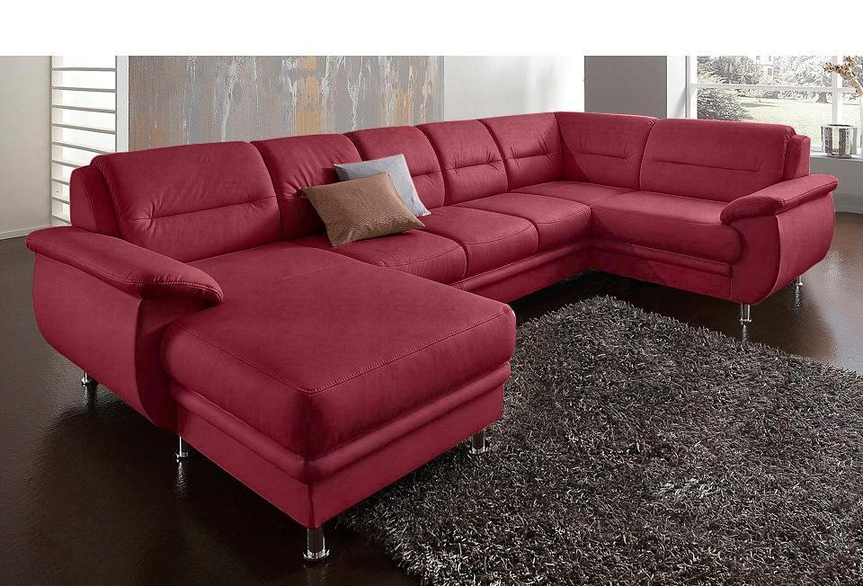 sit&more Wohnlandschaft "Mailand U-Form, B: 312 cm, XXL-Couch mit Komfortpolsterung" optional Schlaffunktion, Liegefl. 122x247 cm, diverse Lederqualitäten