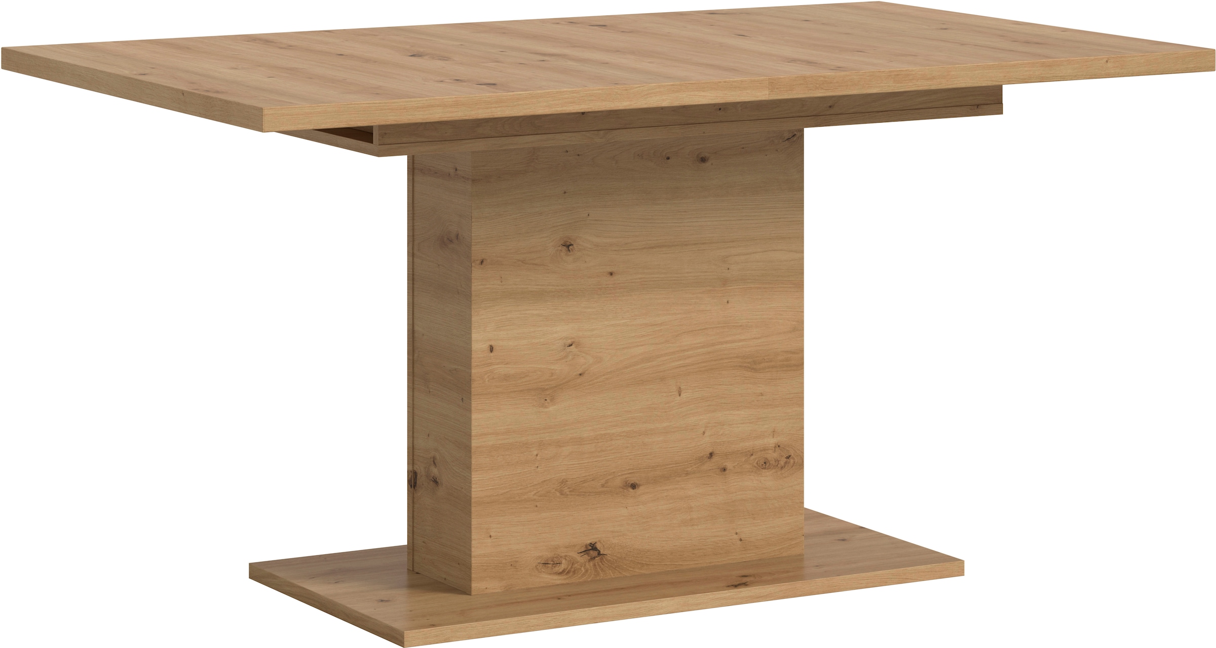 Home affaire Esstisch "Motus, ausziehbar 150 -190 cm, inklusive 40 cm Einlegeplatte" Set, 1 Stk. tlg. Säulengestell mit Bodenplatte, Tisch, Küchentisch, Esszimmer, Küche