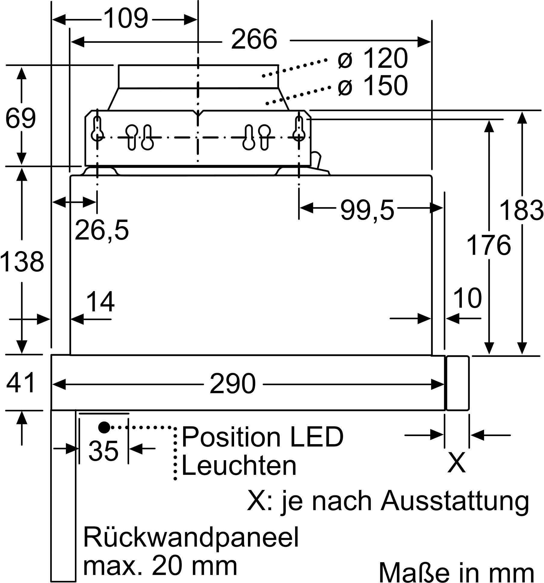 BOSCH Flachschirmhaube »DFL094A51«