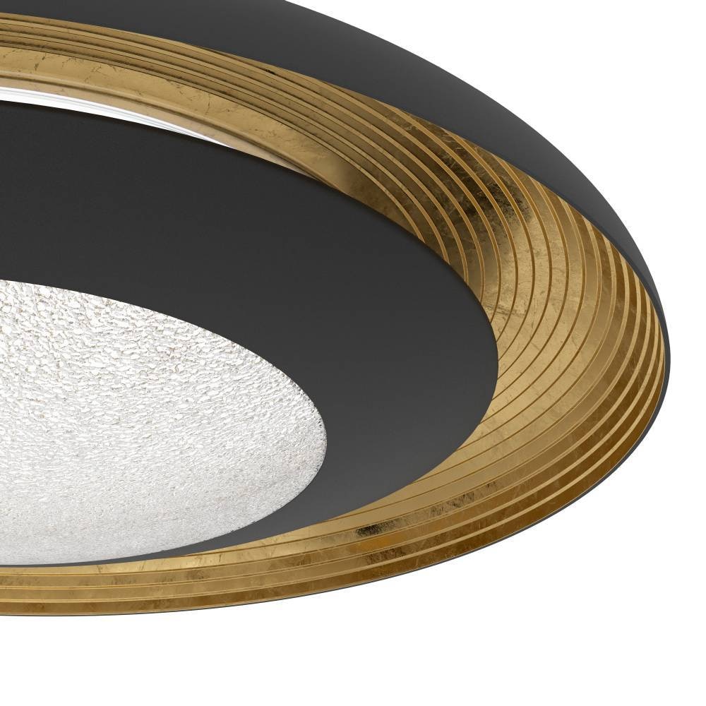 EGLO Deckenleuchte »CANICOSA 2 Deckenlampe, gold, schwarz, dimmbar, tuneable white, CCT«, 1 flammig, Leuchtmittel LED-Board | LED fest integriert, Farbtemperaturwechsel, Nachtlicht, Granille-Kristallen, Ø49,5cm