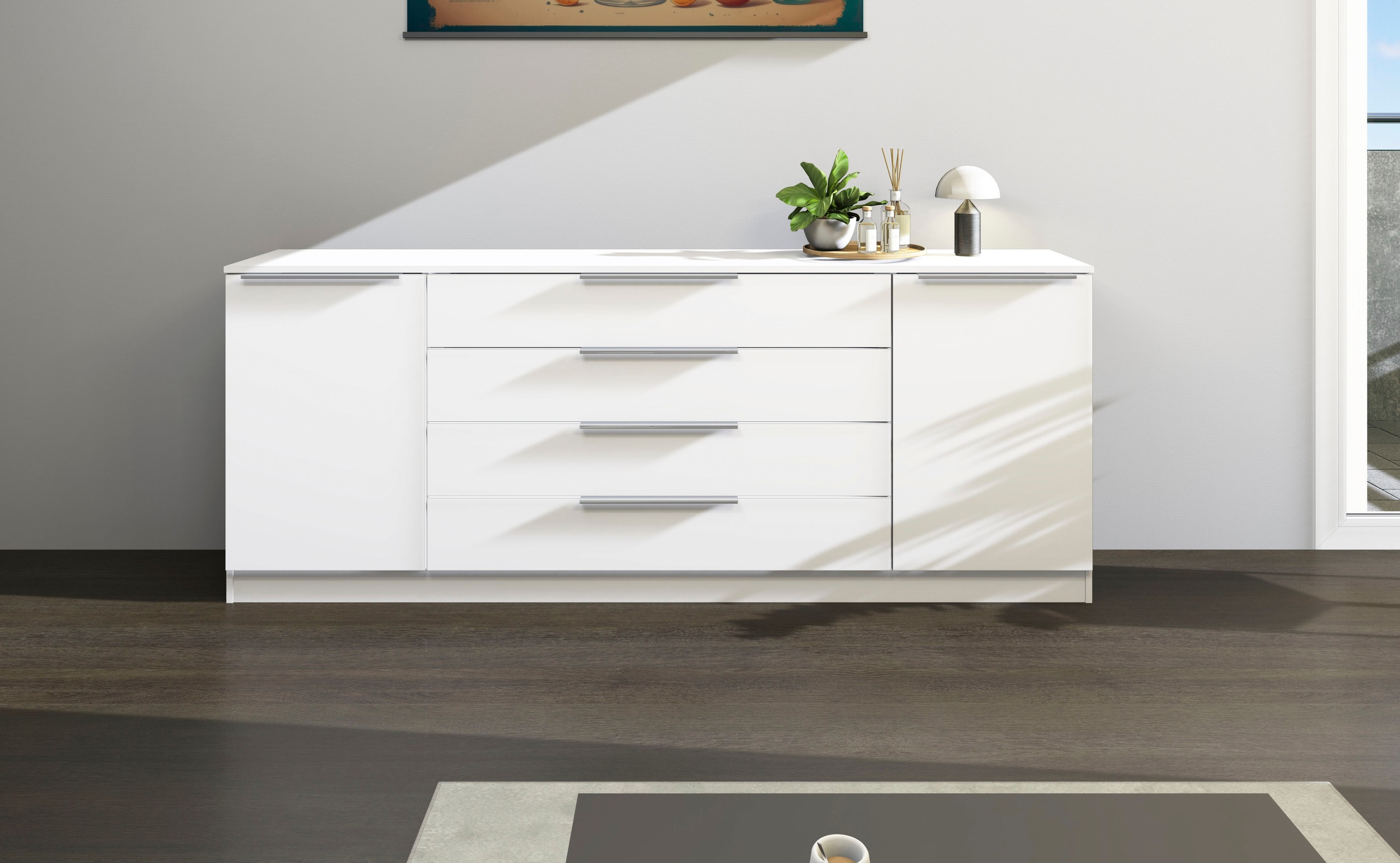 borchardt Möbel Kommode »Oliva«, Breite 200 cm, mit 4 Schubkästen