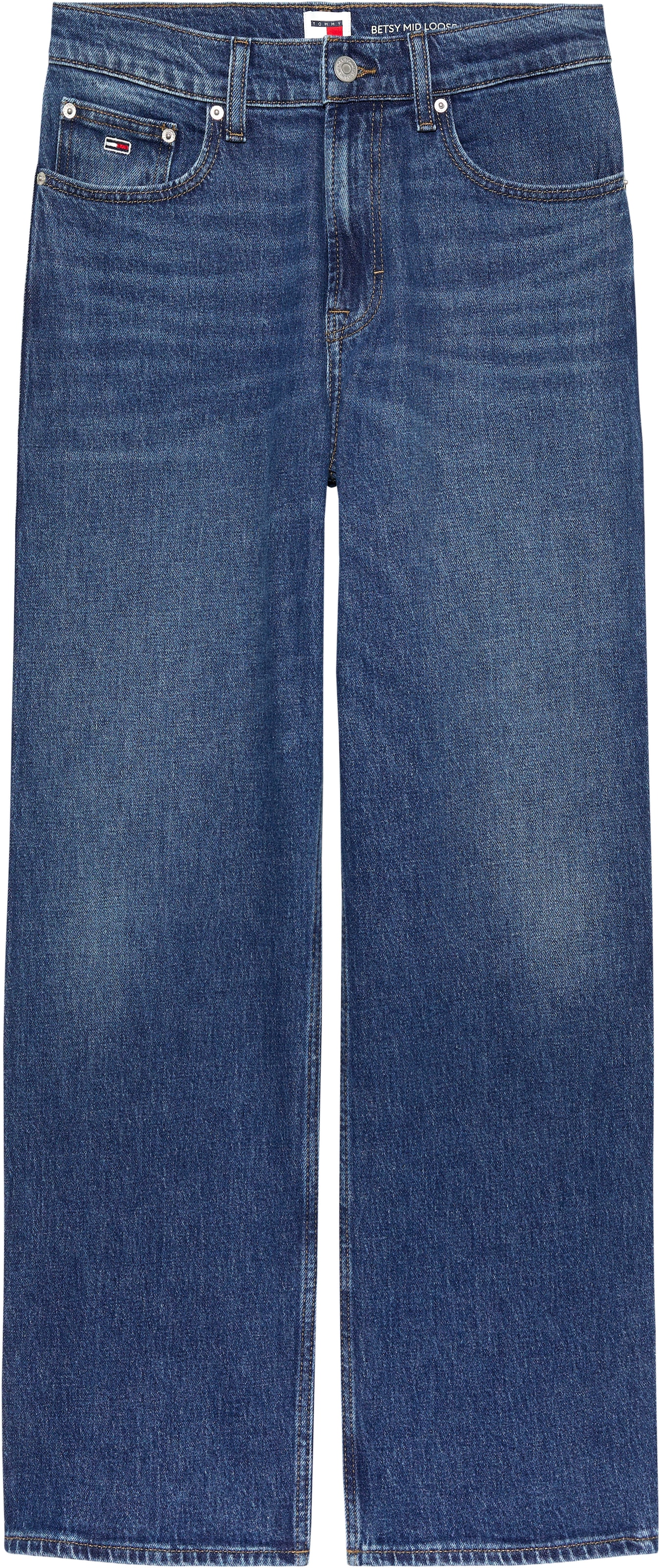 Tommy Jeans Loose-fit-Jeans »Betsy Mid Rise«, mit Logo-Badge