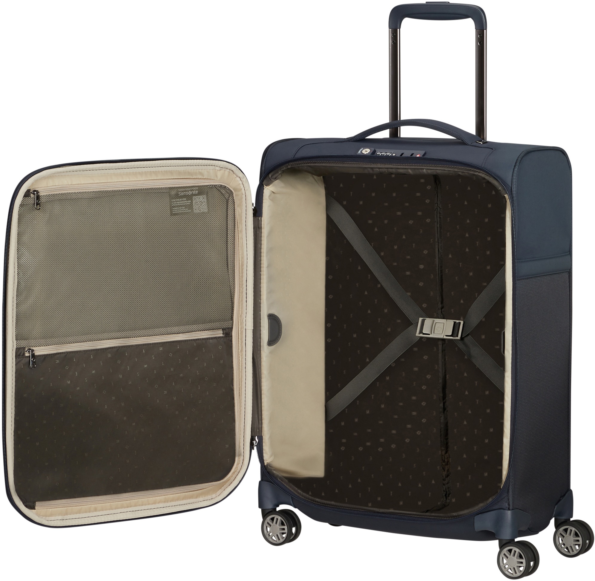 Samsonite Weichgepäck-Trolley »AIREA, verschiedene Größen und Farben«, 4 Rollen, Weichschalen-Koffer Reisekoffer mit Volumenerweiterung bei M/L