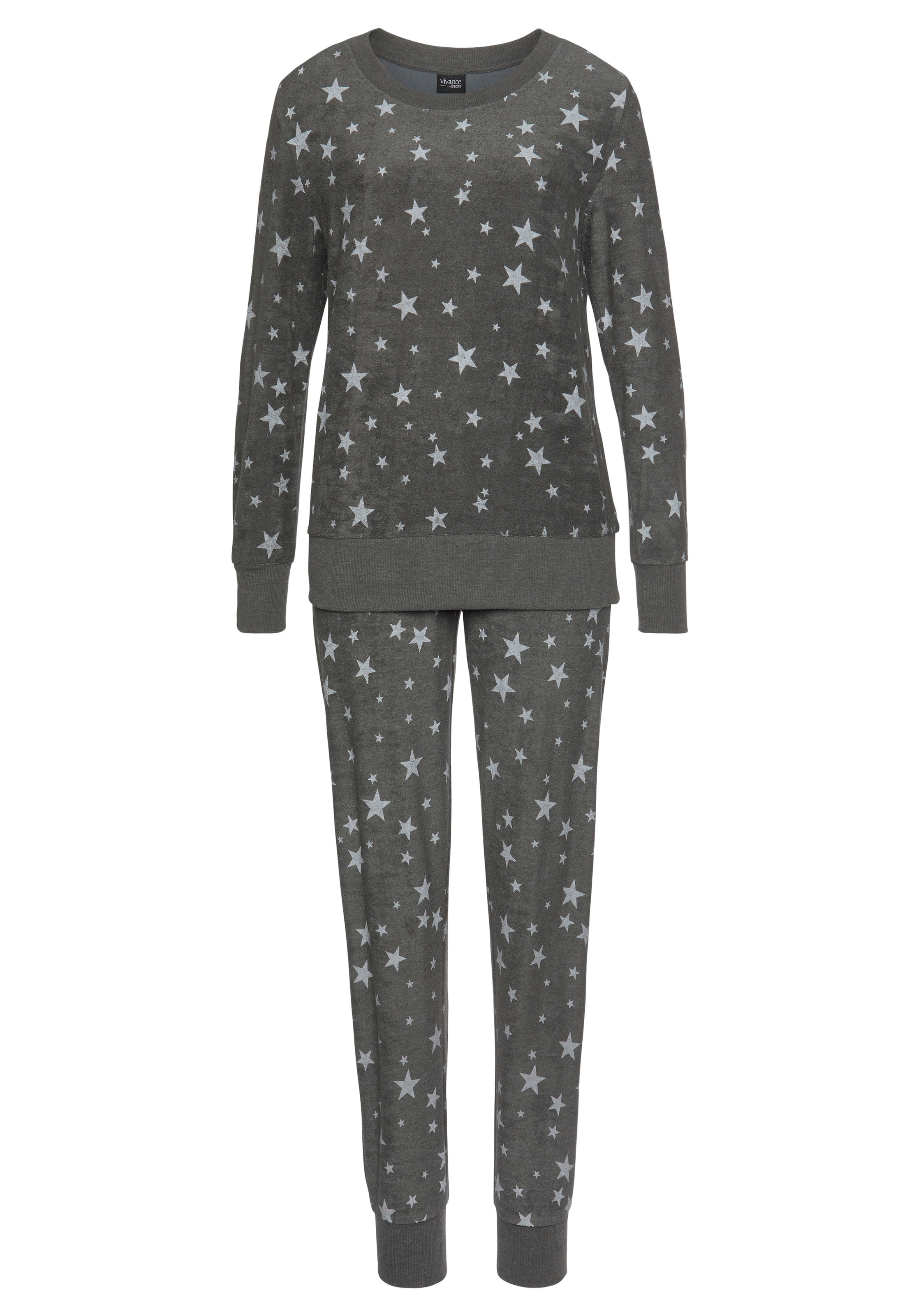 Vivance Dreams Pyjama, (2 tlg.), mit Alloverdruck