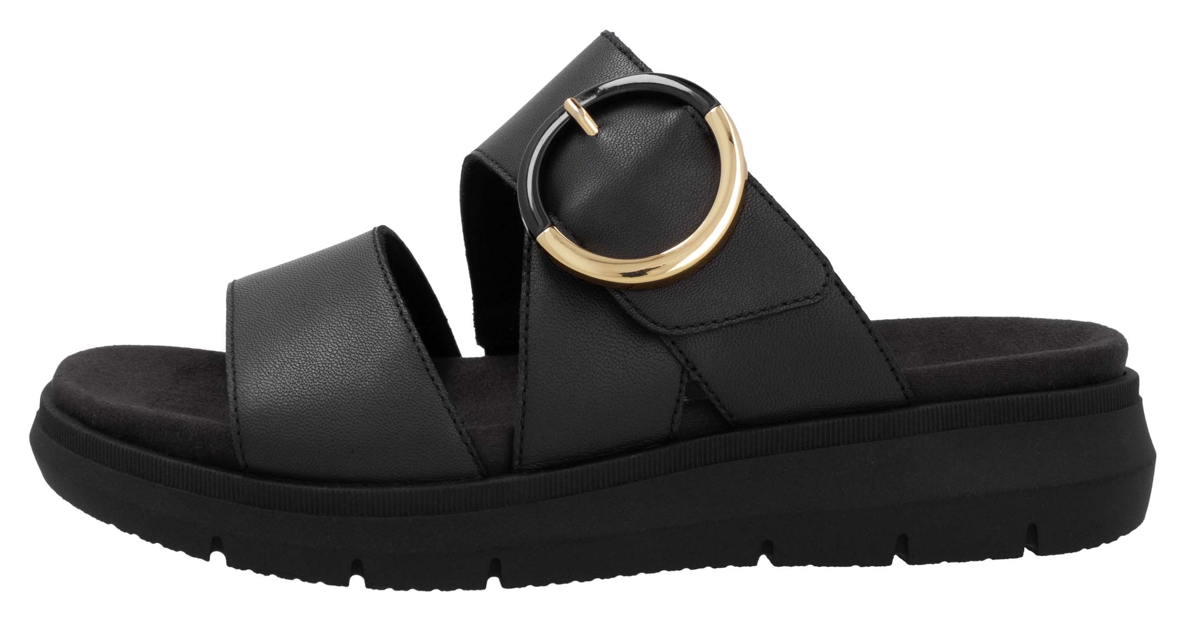 Remonte Pantolette, Keilabsatz, Sommerschuh, Bequemschuh mit Klettverschluss