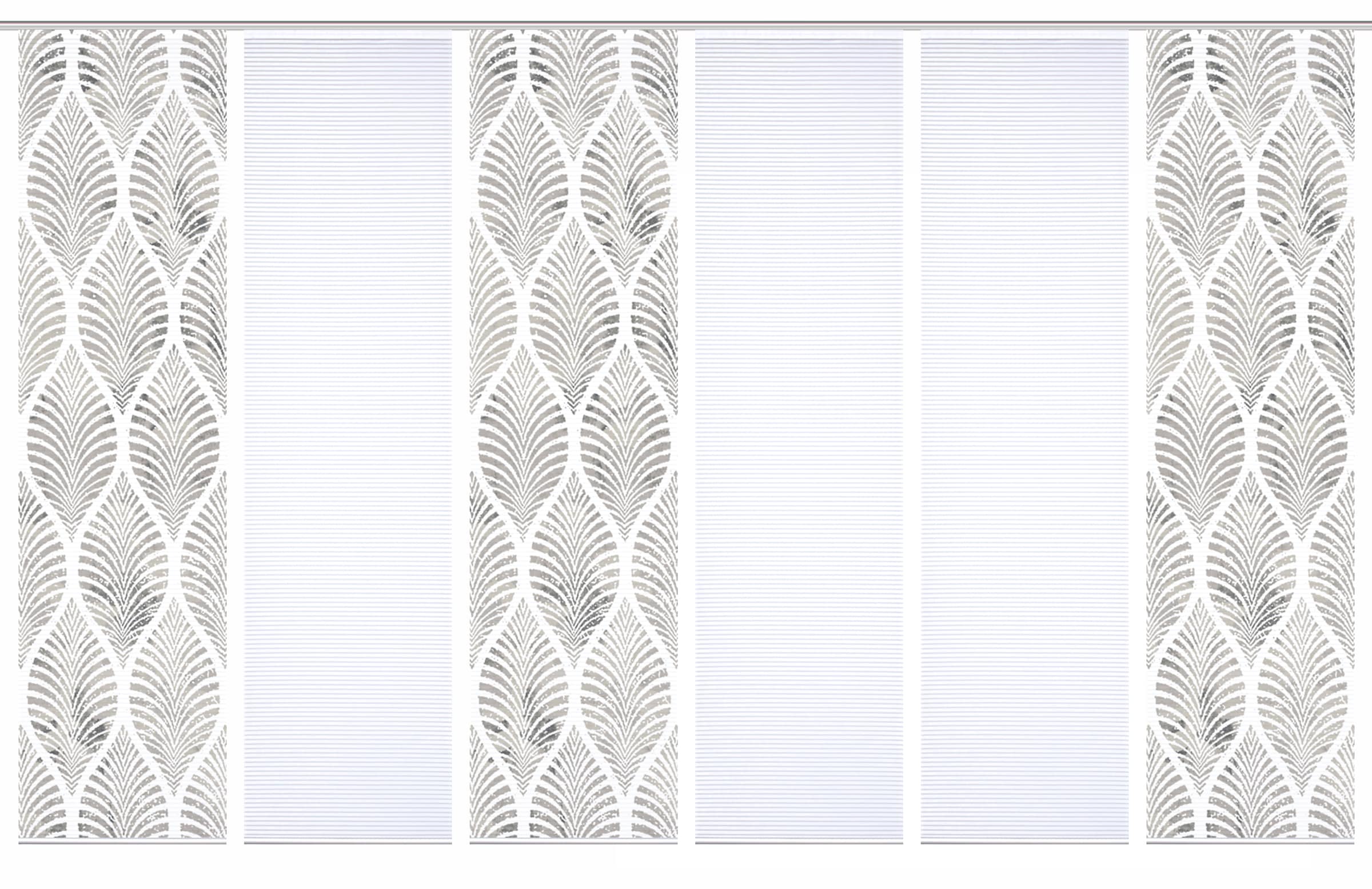 HOME in green Schiebegardine »VIDARO« Paneelwagen 6 Stk. tlg. SET DIGITALDRUCK,BAMBUSOPTIK RECYCELT