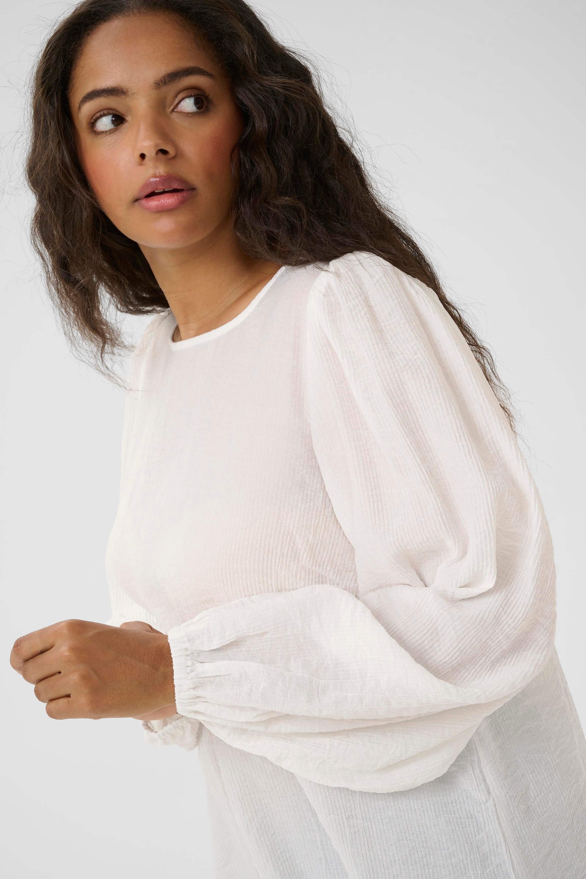 KAFFE Curve Langarmbluse »Langarm-Bluse KCviva«