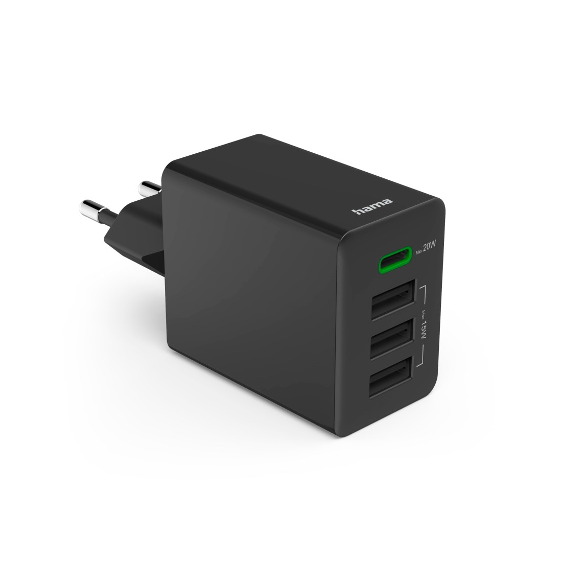 Hama Schnelllade-Gerät »USB-Ladegerät (Schnellladegerät, Netzteil, 1x USB-C, 3x USB-A, 35 W)«, (1 St.)