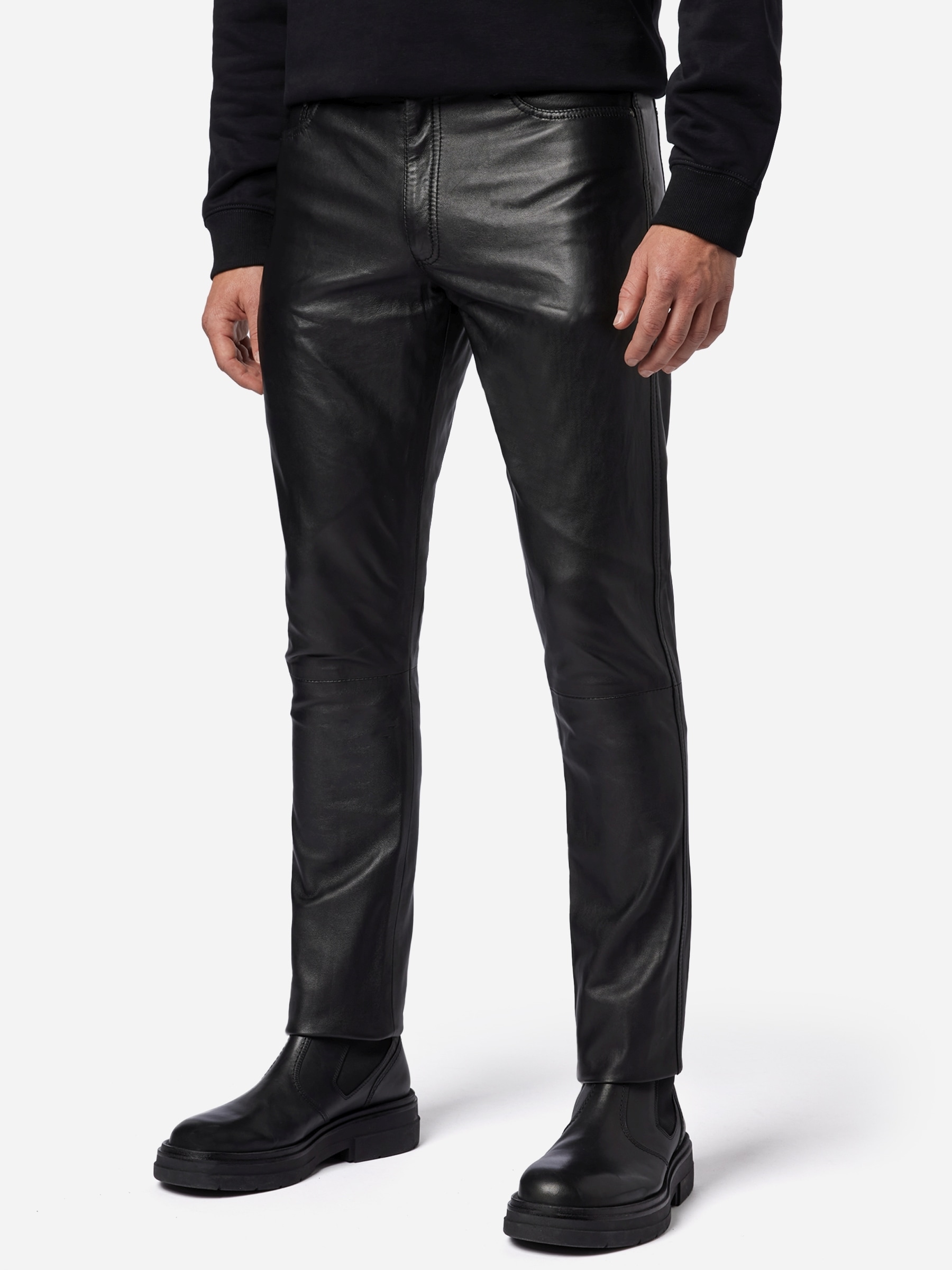 RICANO 5-Pocket-Hose »Lederhose Slim Fit«  Handgefertigt aus echtem Leder