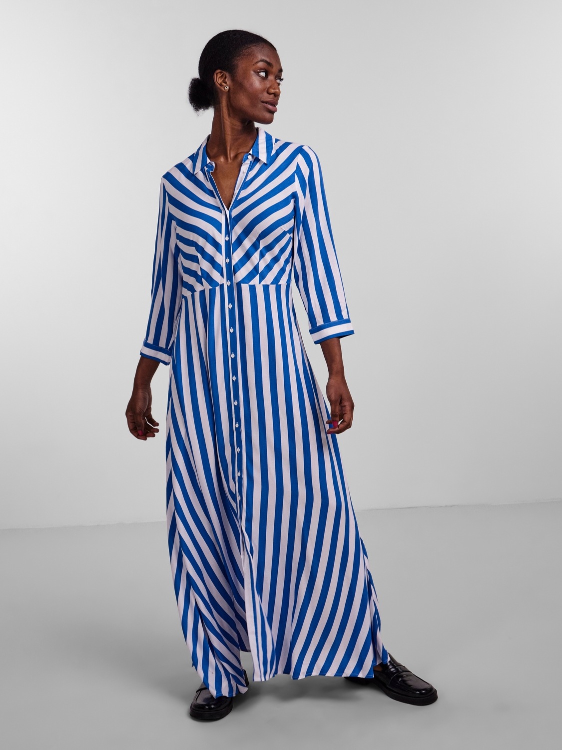 Y.A.S Hemdblusenkleid »YASSAVANNA LONG SHIRT DRESS«, Sommerkleid, mit 3/4 Ärmel