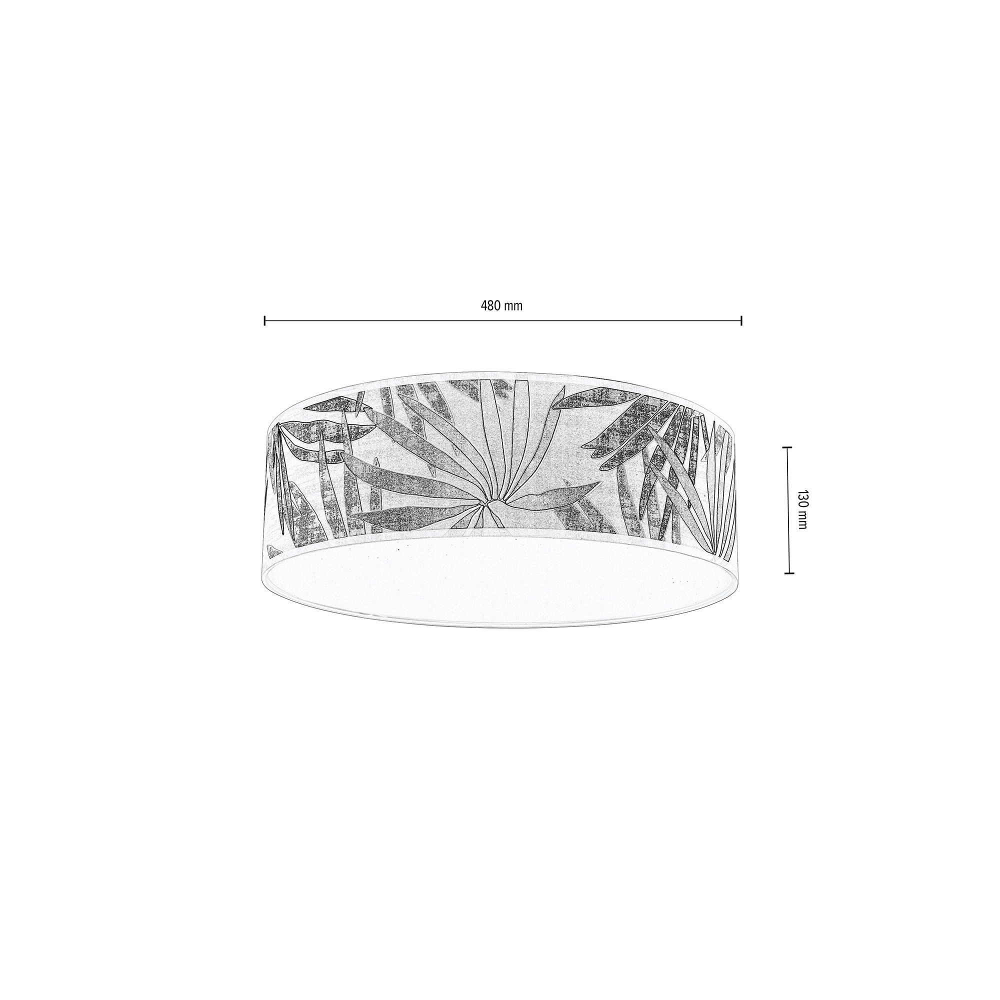 BRITOP LIGHTING Deckenleuchte »HOJA«, für Leuchtmittel 4 x E27, Ø 48 cm