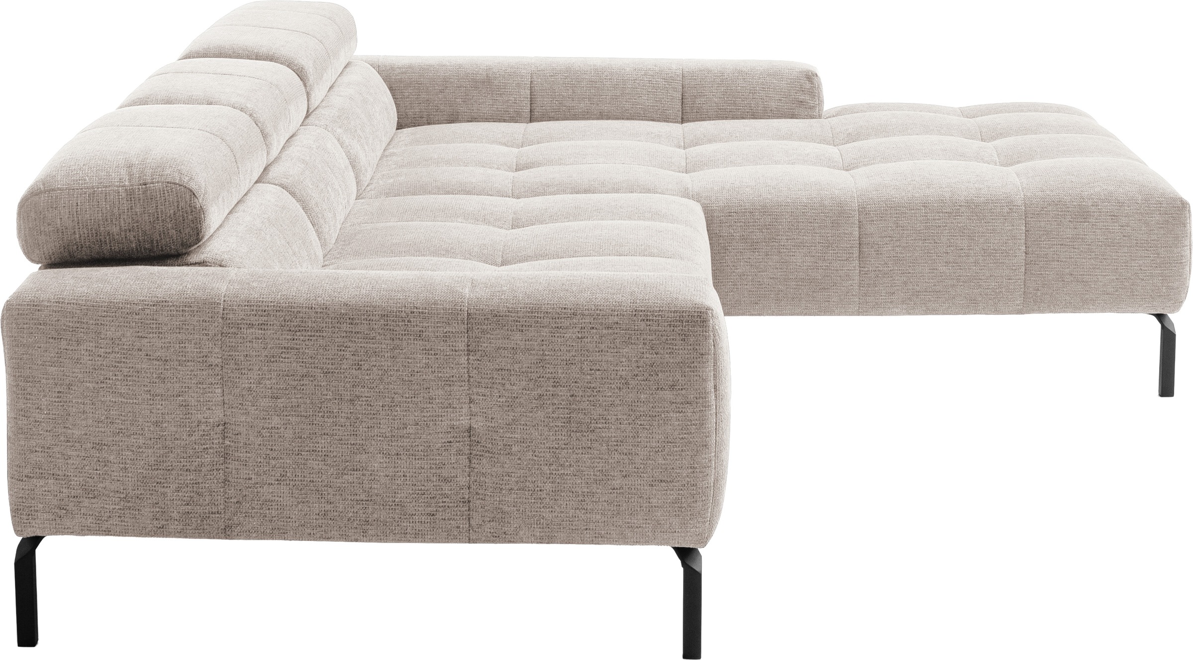 Home affaire Ecksofa »Claya Move, L-Form, Kopf- & Rückenverstellung, Breite 293 cm« Moderne Steppung, weicher Polsteraufbau & saugroboterfreundliche Höhe