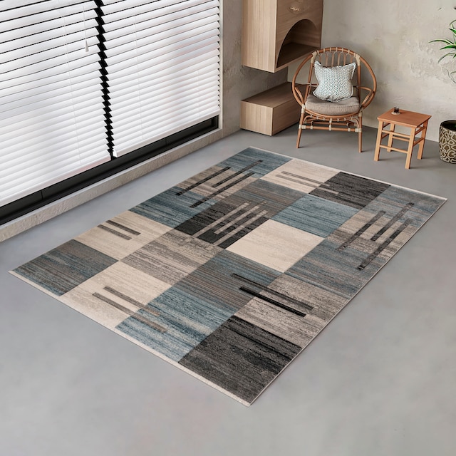my home Teppich »Beliz«, rechteckig, mit Konturenschnitt, Kurzflor,  3D-Design, Wohnzimmer