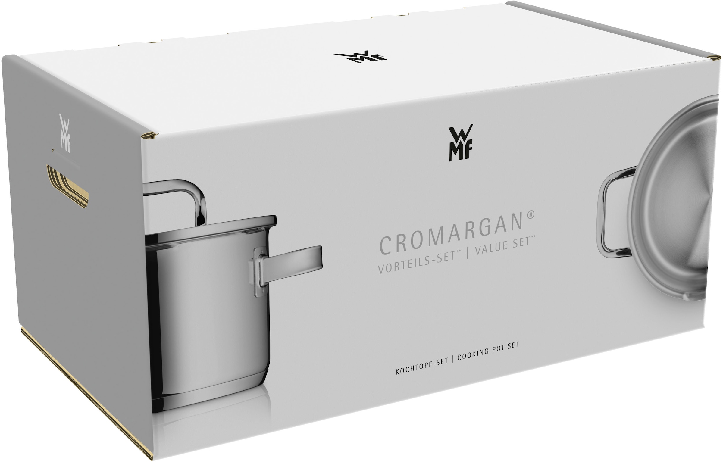 WMF Topf-Set »Gourmet Plus« Set, 7 Stk. tlg. Cromargan® Edelstahl Rostfrei 18/10