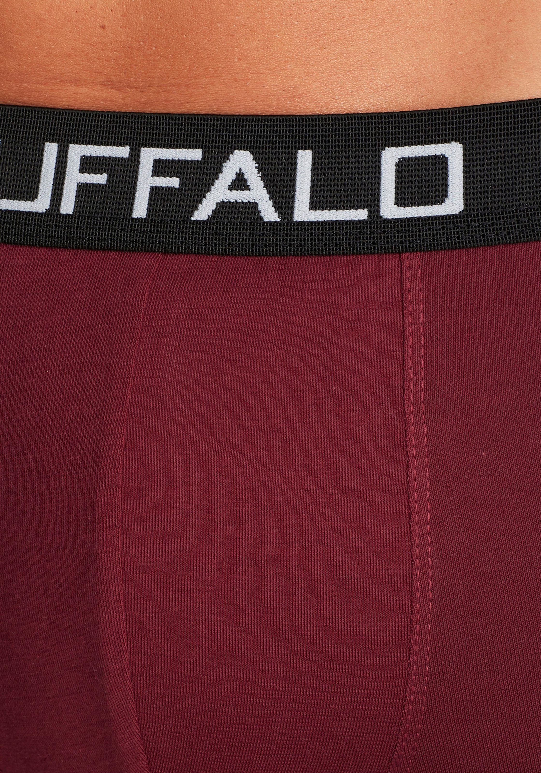 Buffalo Boxershorts, (Packung, 4 St.), in Hipster-Form mit Kontrastbund