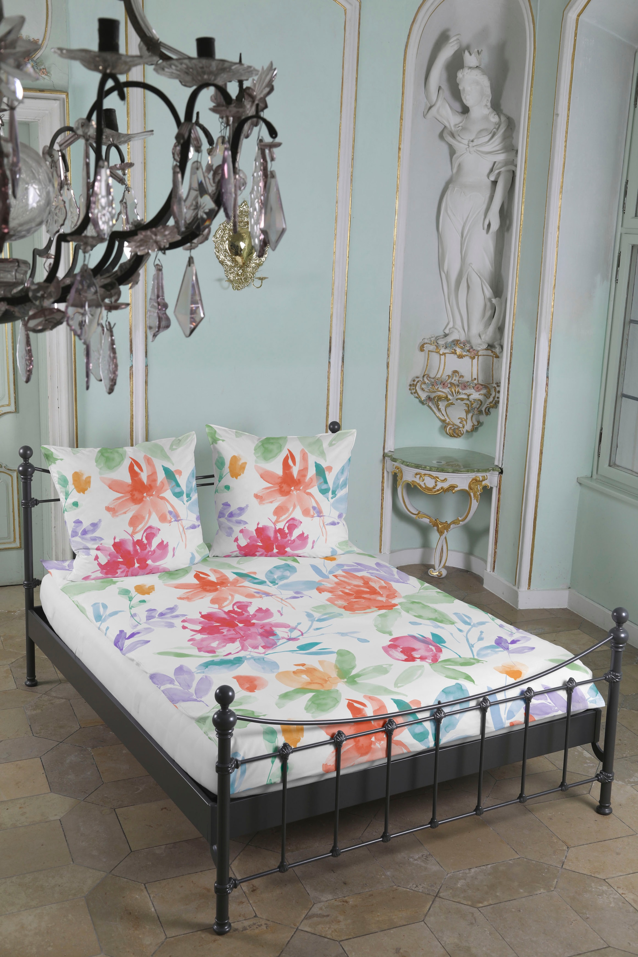CASATEX Bettwäsche »Florina«, farbenfrohes Blütendesign