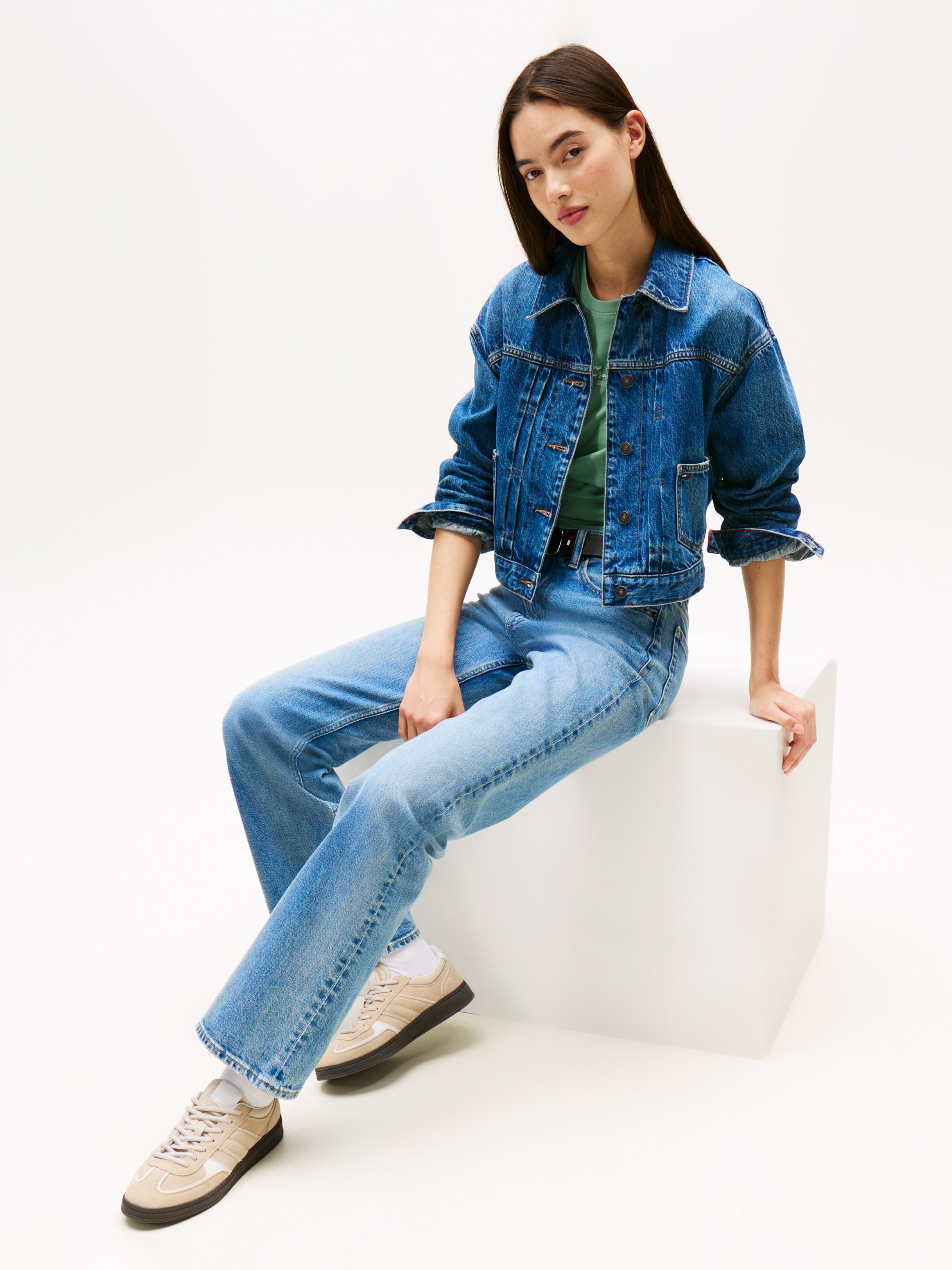 Tommy Jeans Plateausneaker »THE GREENWICH EDGE«  , Freizeitschuh, Halbschuh, Schnürer mit Kontrast-Details