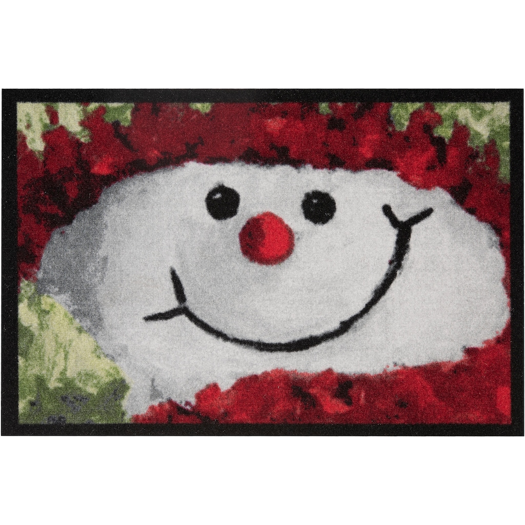 HANSE Home Fußmatte »Snowman«, rechteckig, Pflegeleicht, Rutschhemmend, Weihnachten, Waschbar, Festlich