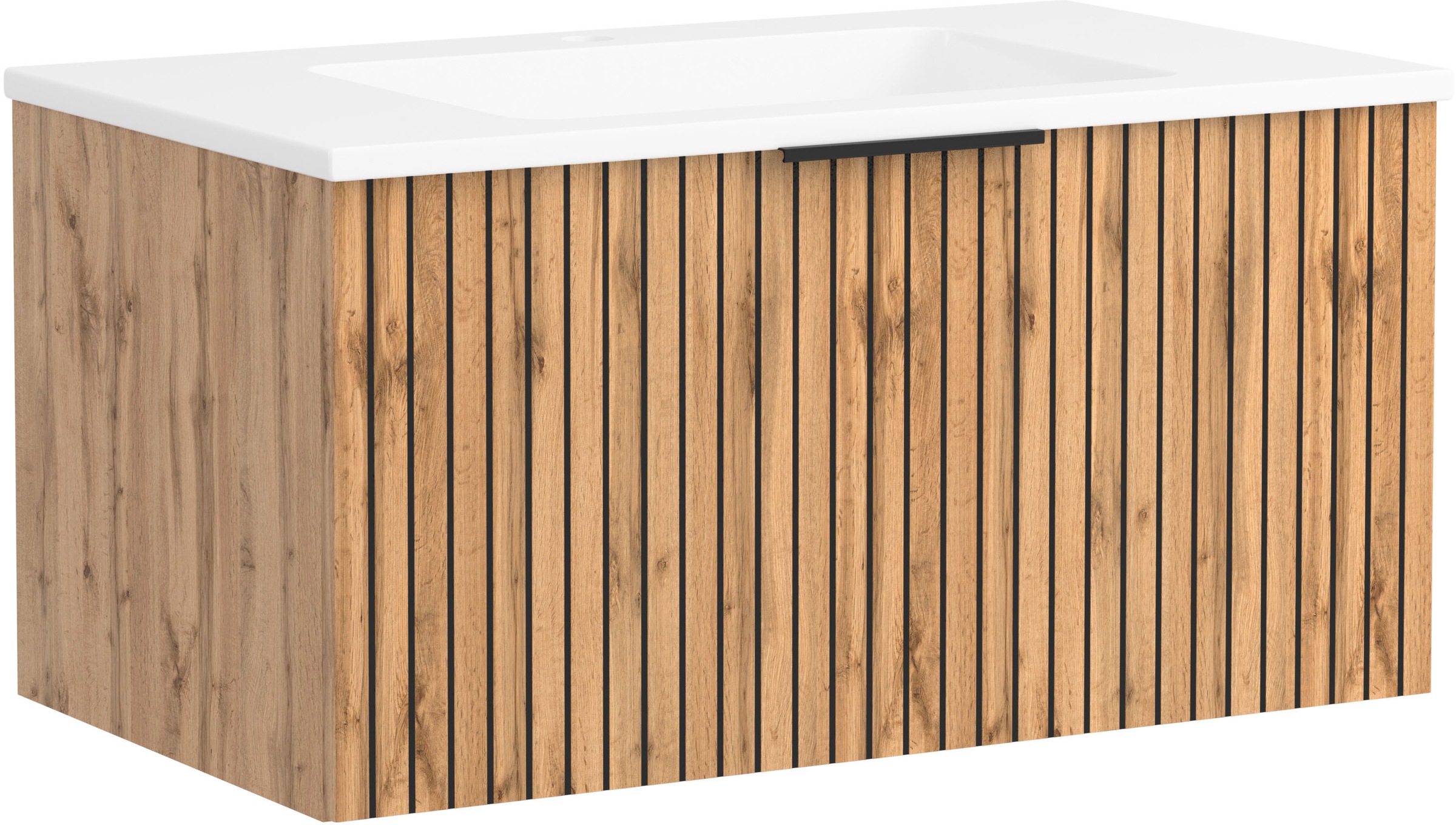 welltime Badmöbel-Set »Welltime, Carlton Waschtisch-Set, 80 oder 120 cm, gestreift«, (2 St.)