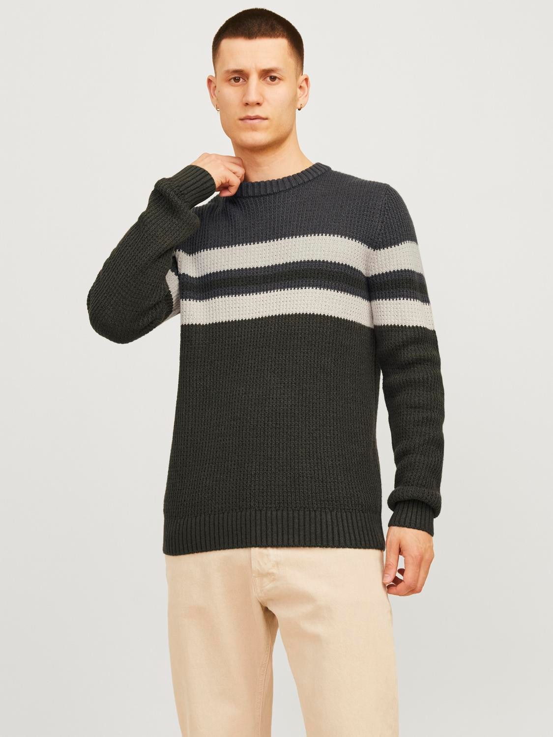 Rundhalspullover »JJSANDER KNIT CREW NECK«