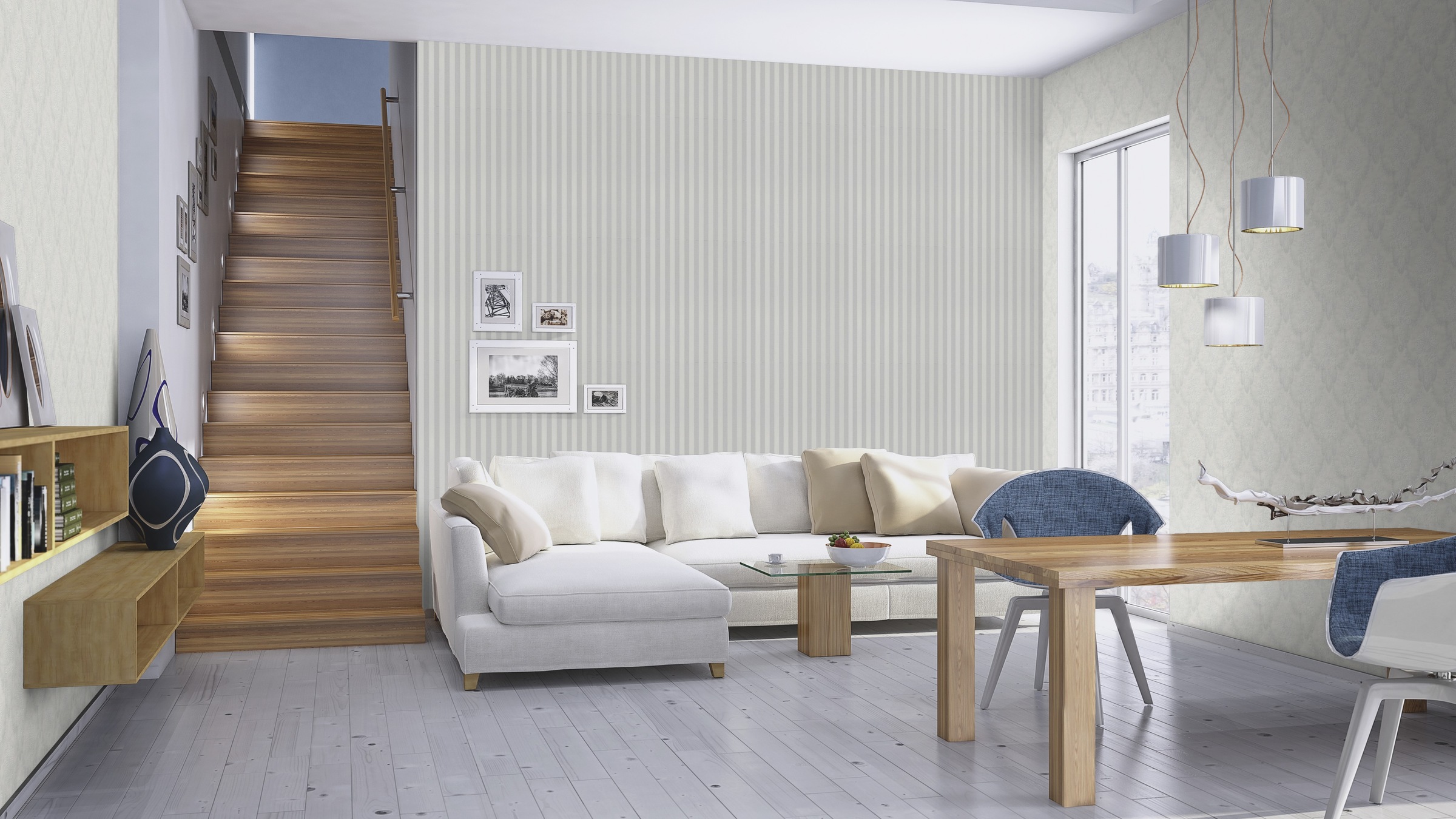 Rasch Vinyltapete »Vliestapete Trianon XIII mit Streifen« Streifen glatt Streifen