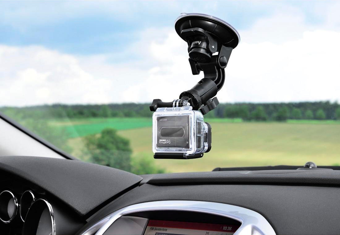 Hama Tischstativ »Saugstativ für GoPros und Digitalkameras mit drehbarerm 3D Kugelkopf«, Autostativ, einstellbare Gewindelänge