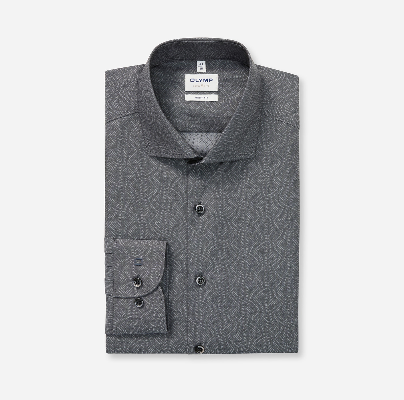 OLYMP Langarmhemd »Level Five« body fit, Royal-Kentkragen, Businesshemd, feine Struktur
