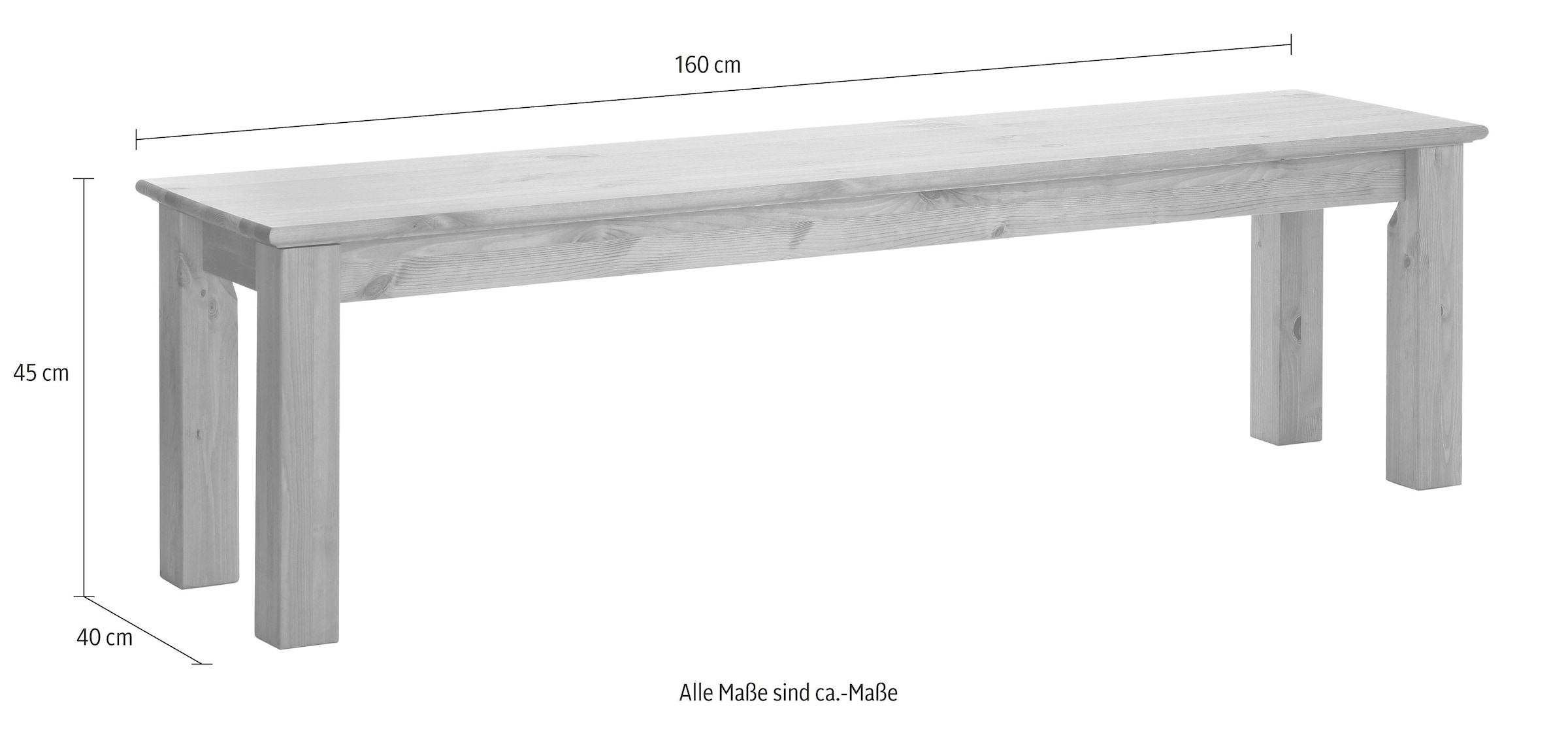 Home affaire Sitzbank »Konrad« Breite 120 cm, aus massiver, FSC®-zertifizierter Kiefer