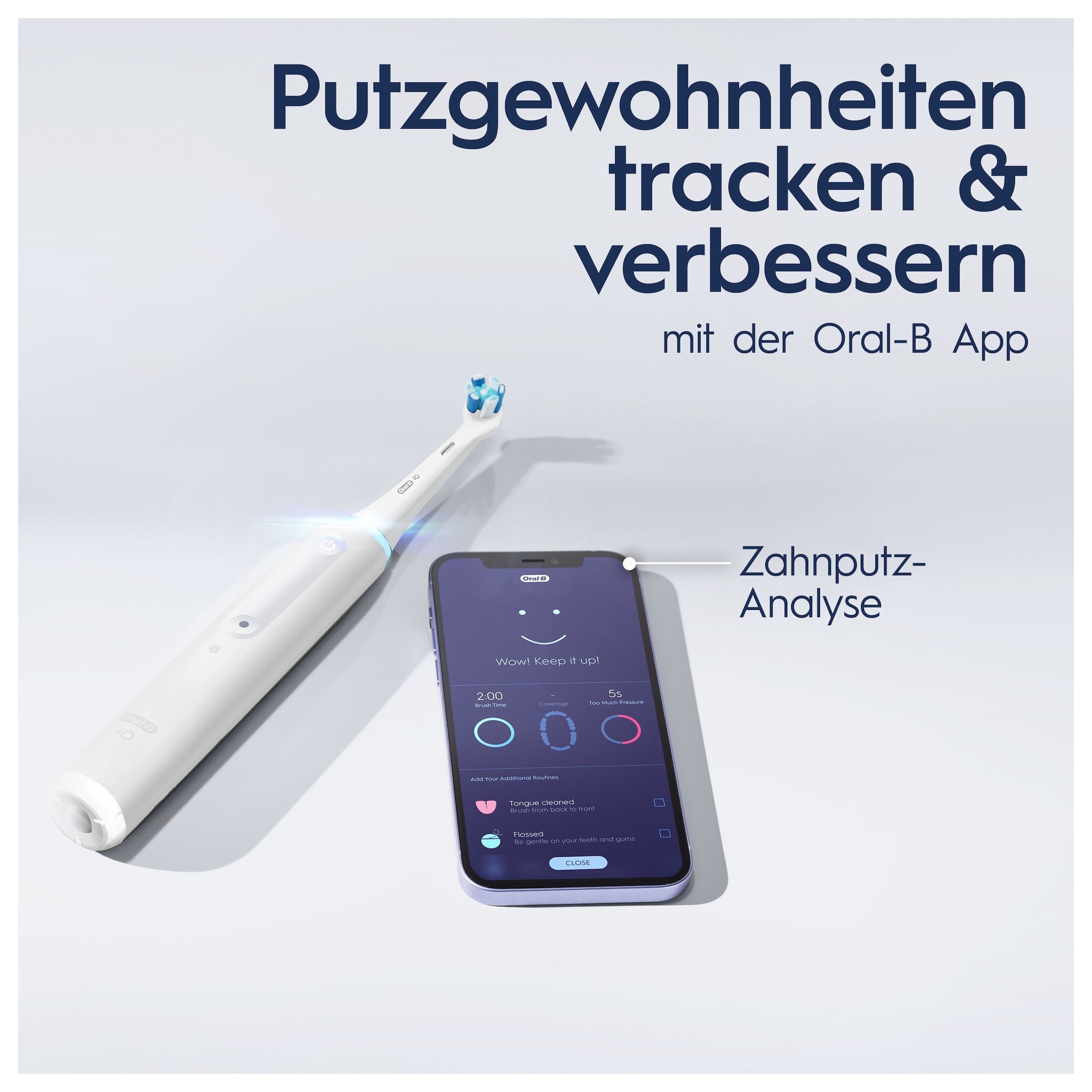 Oral-B Elektrische Zahnbürste »iO 4«, 1 St. Aufsteckbürsten, mit Magnet-Technologie, 4 Putzmodi, Reiseetui