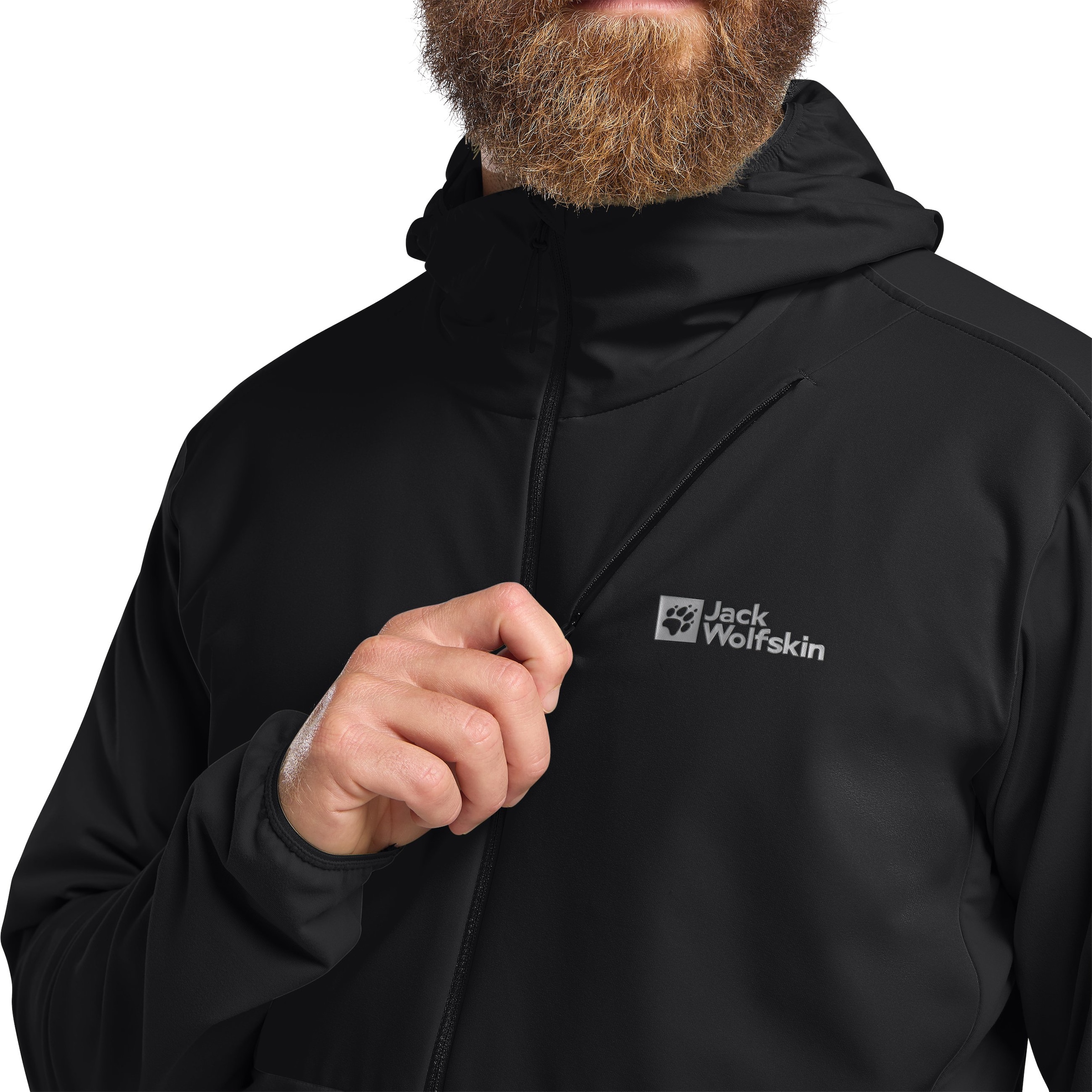 Jack Wolfskin Kapuzenfleecejacke »PRELIGHT TRAIL HOODY M« mit Kapuze